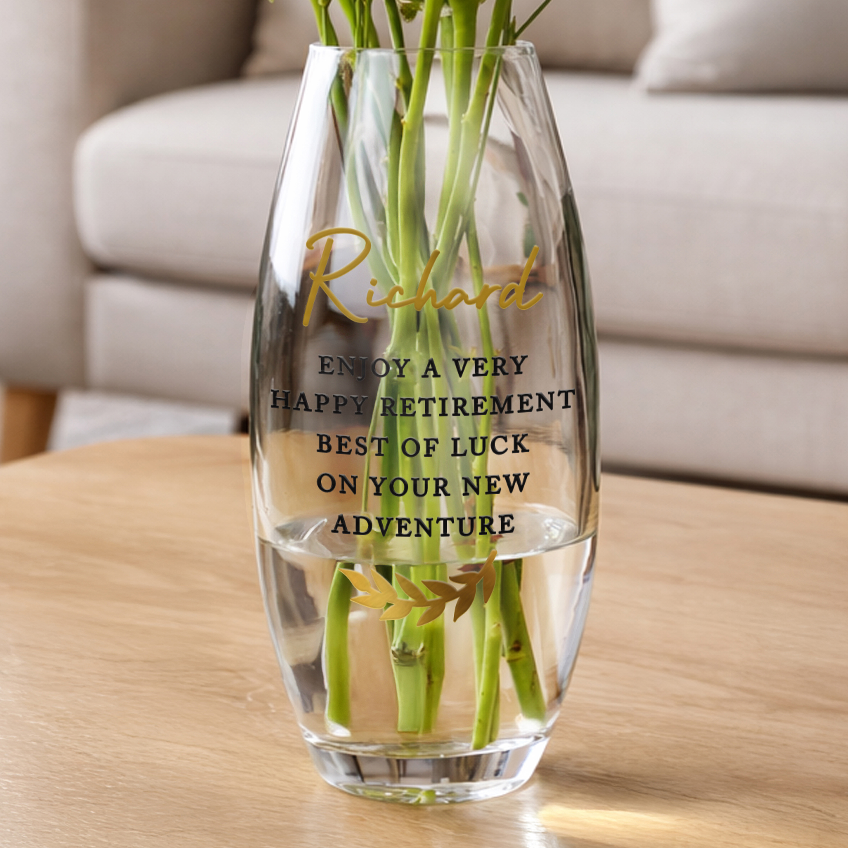 Personalised Free Text Bullet Vase | Custom Gift