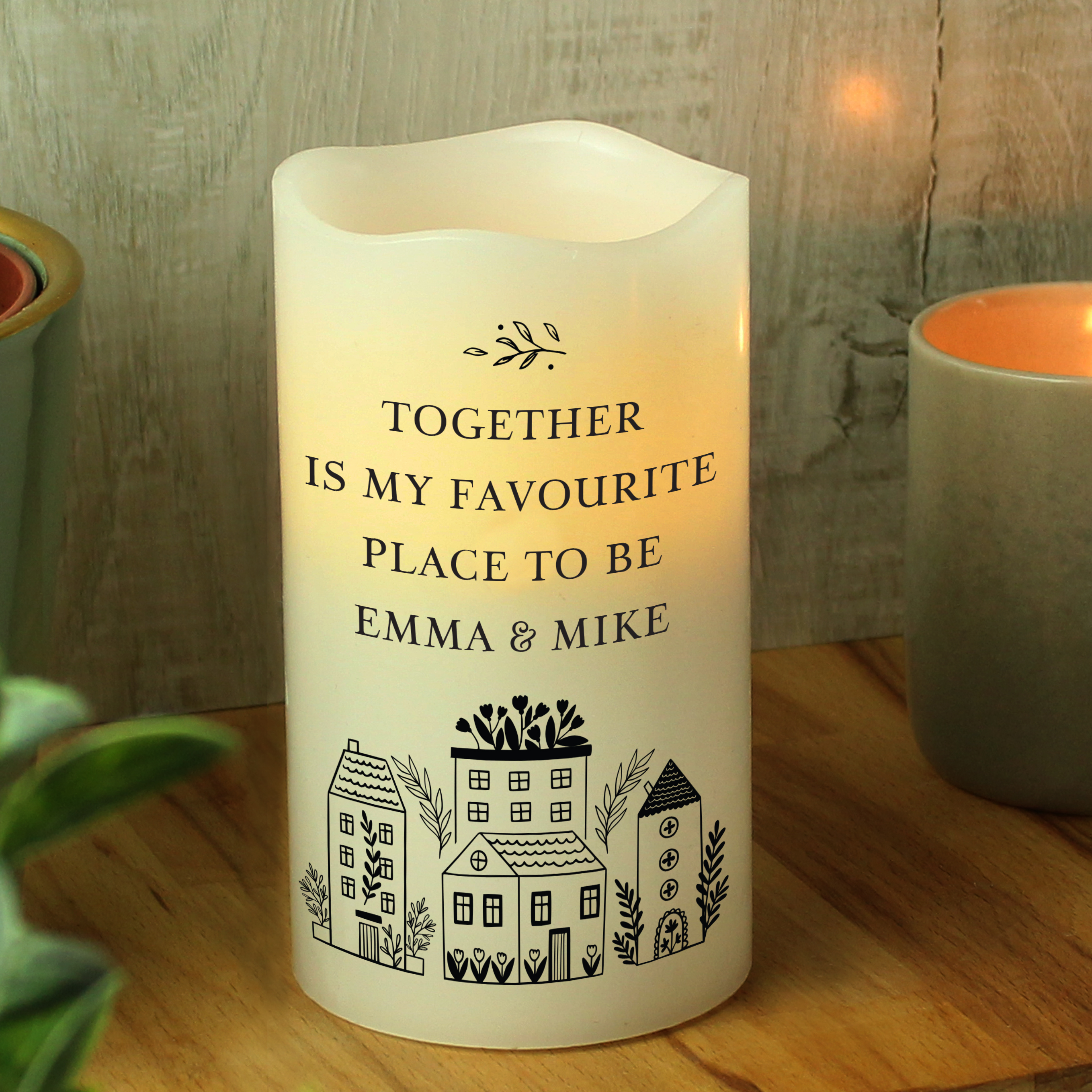 Personalised HOME LED Candle | Custom Flame Effect Light