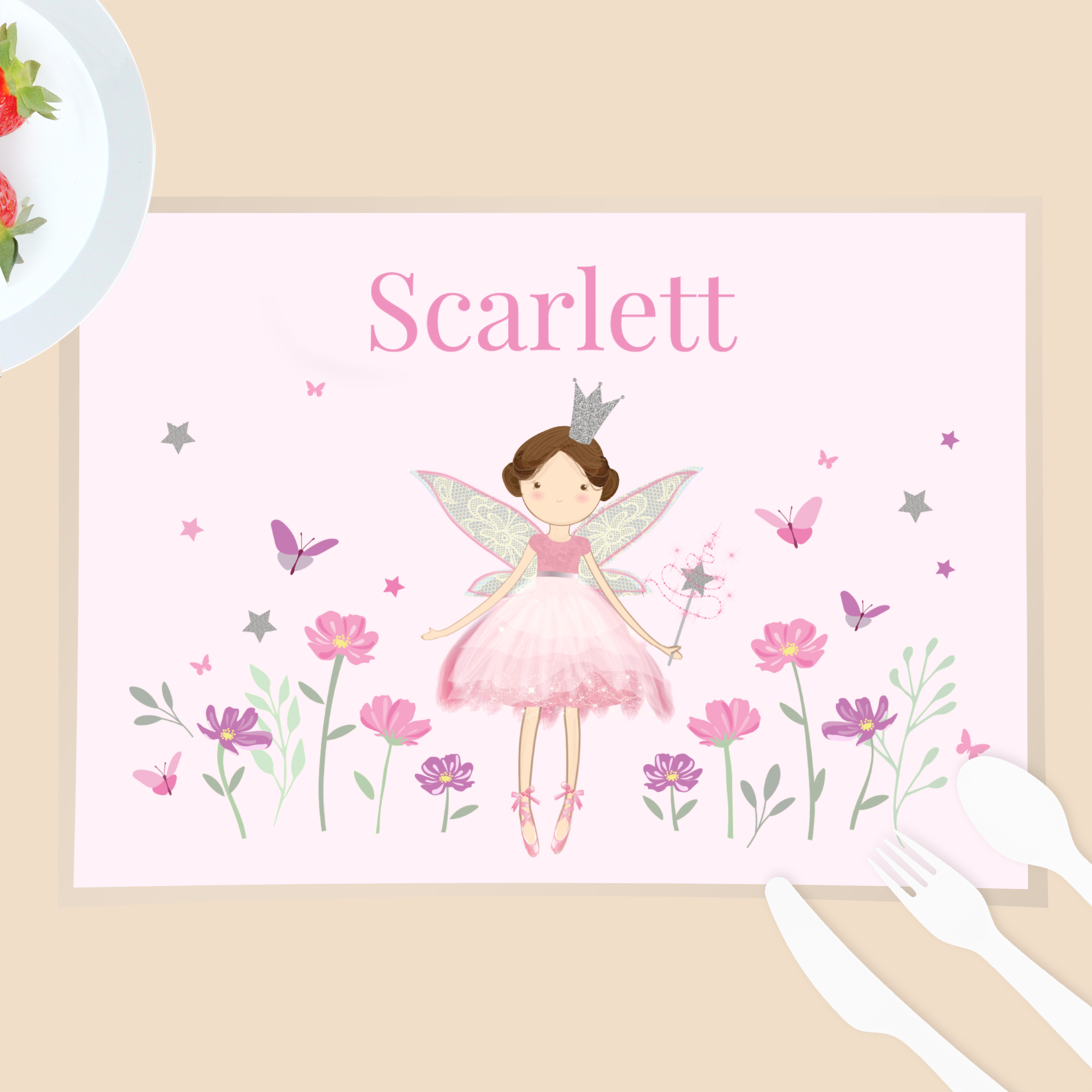 Personalised Fairy Princess Placemat | Custom Children's Dining Gift