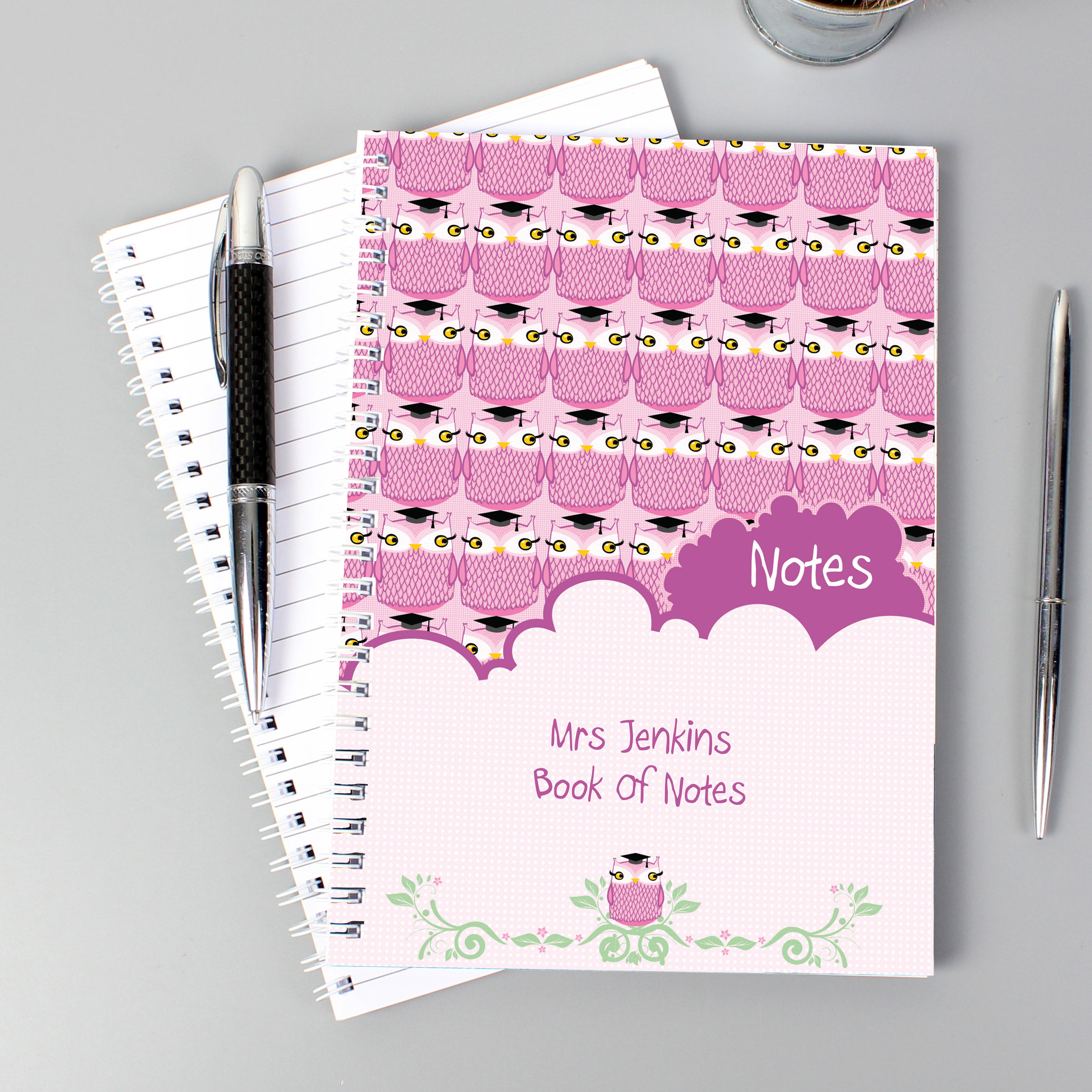 Personalised Miss Owl Teacher A5 Notebook | Every Gift Gives