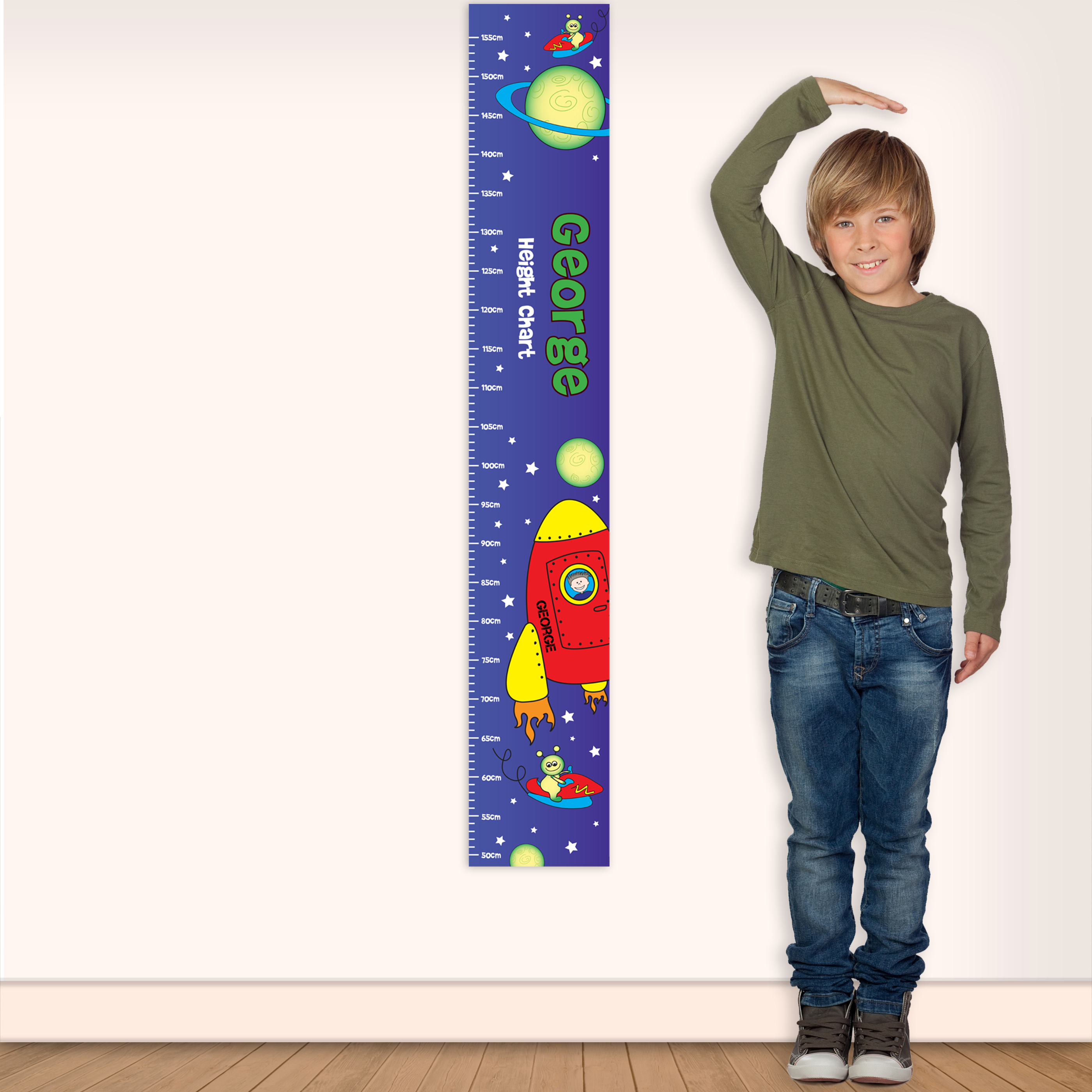 Personalised Space Height Chart | Custom Growth Tracker
