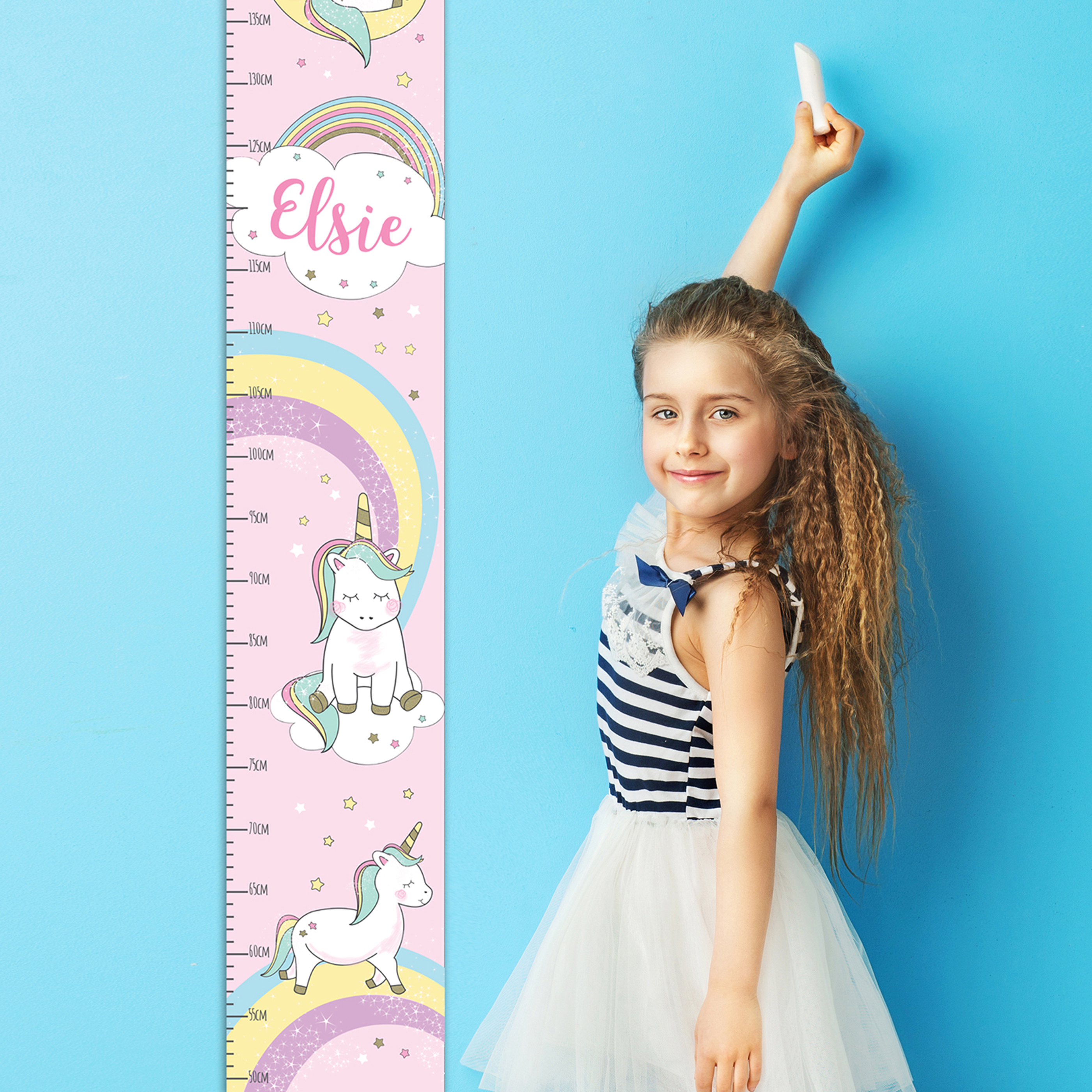 Personalised Baby Unicorn Height Chart | Custom Growth Chart