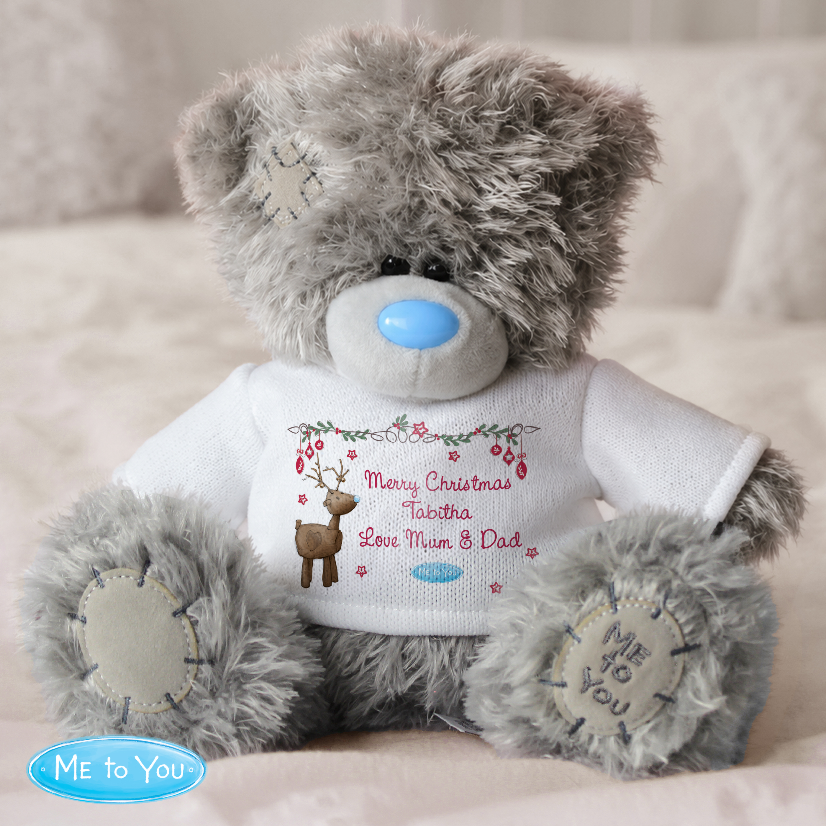 Personalised Me To You Bear Reindeer | Christmas Teddy