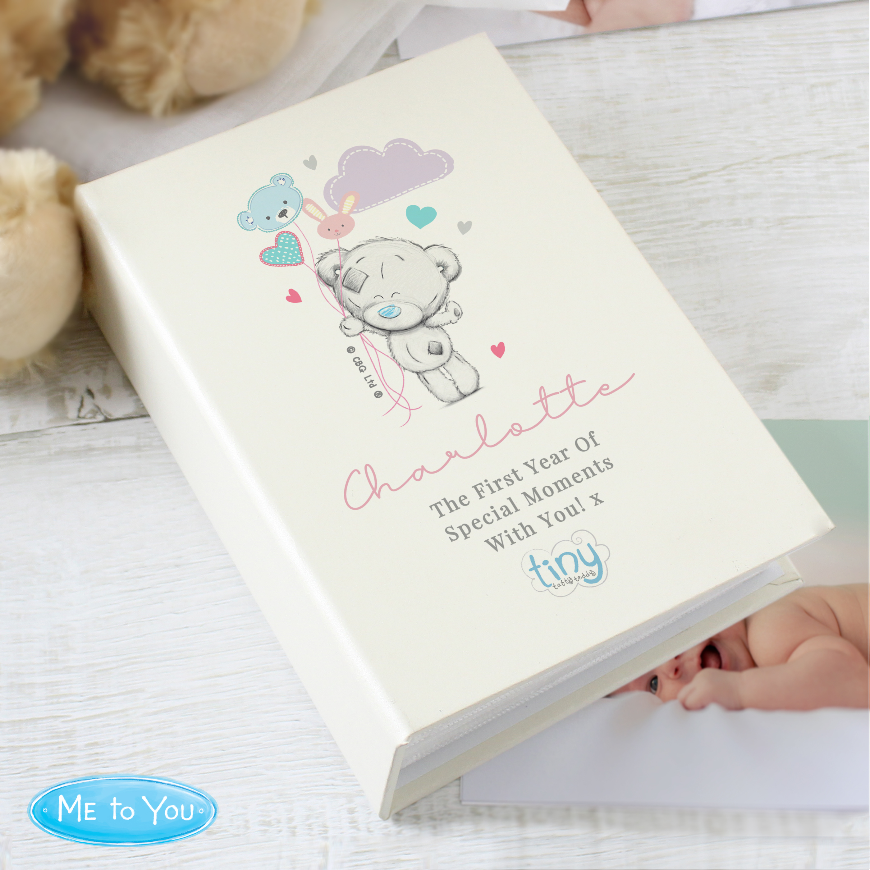 Personalised Tiny Tatty Teddy Pink 6x4 Photo Album