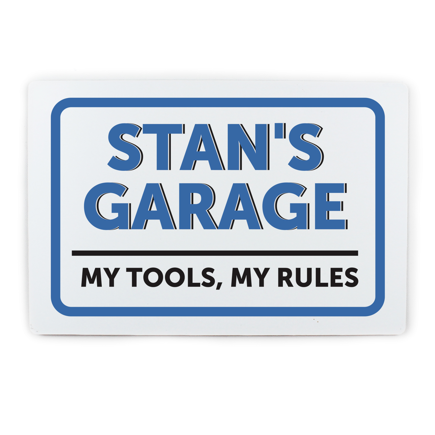 Personalised Garage Plaque | Custom Aluminium Sign