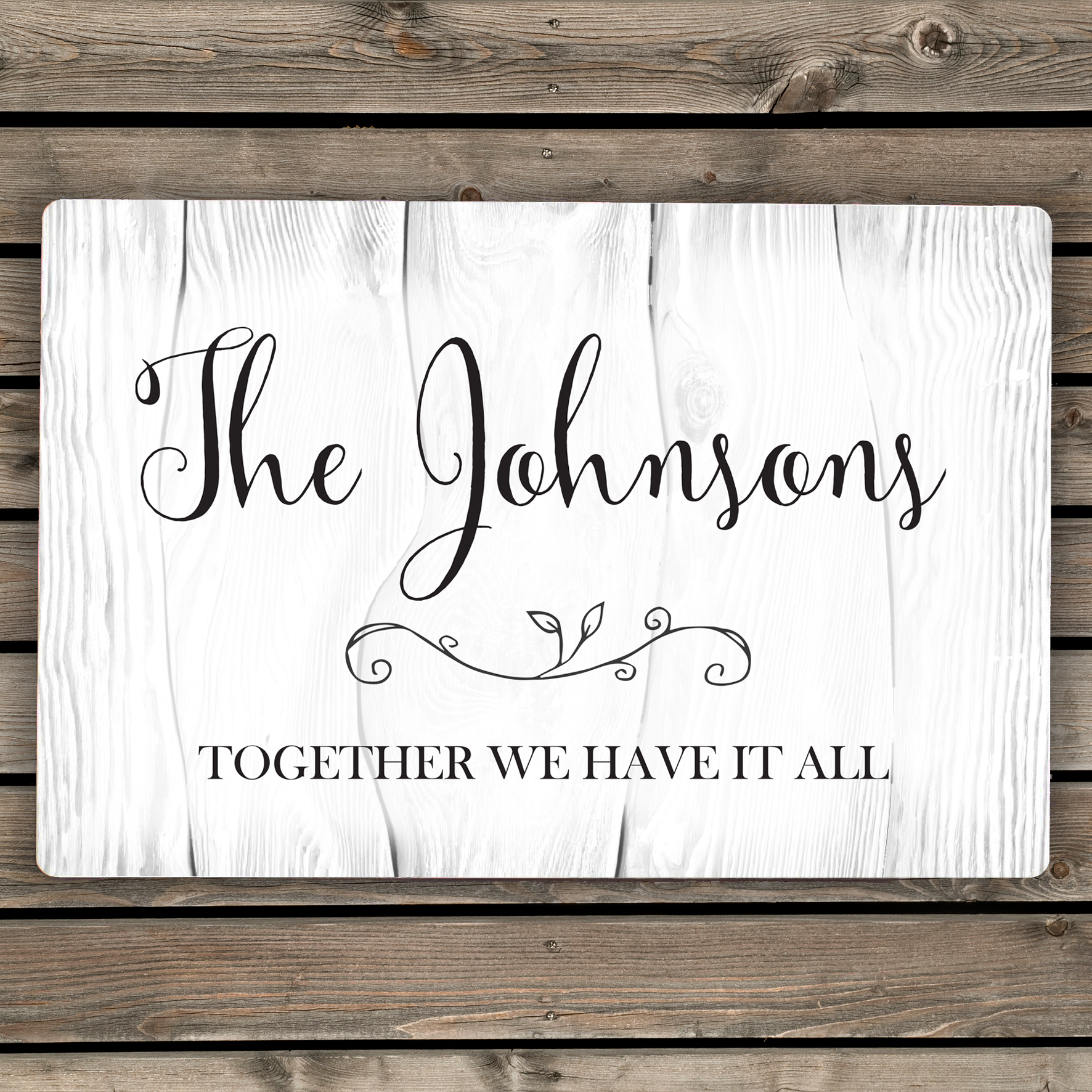Personalised Rustic Metal Sign | Custom Home Decor
