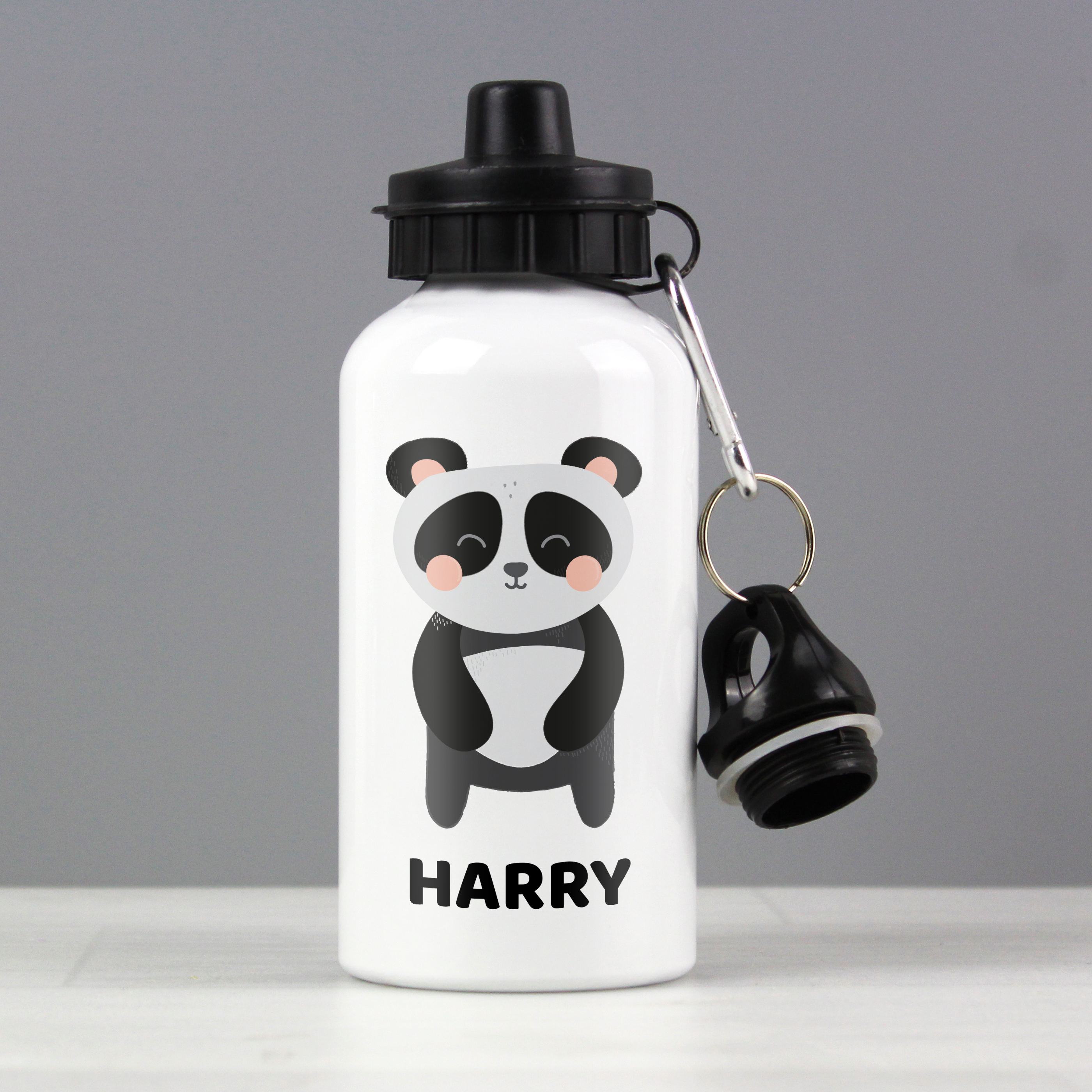 Personalised Panda Water Bottle - 400ml Aluminium