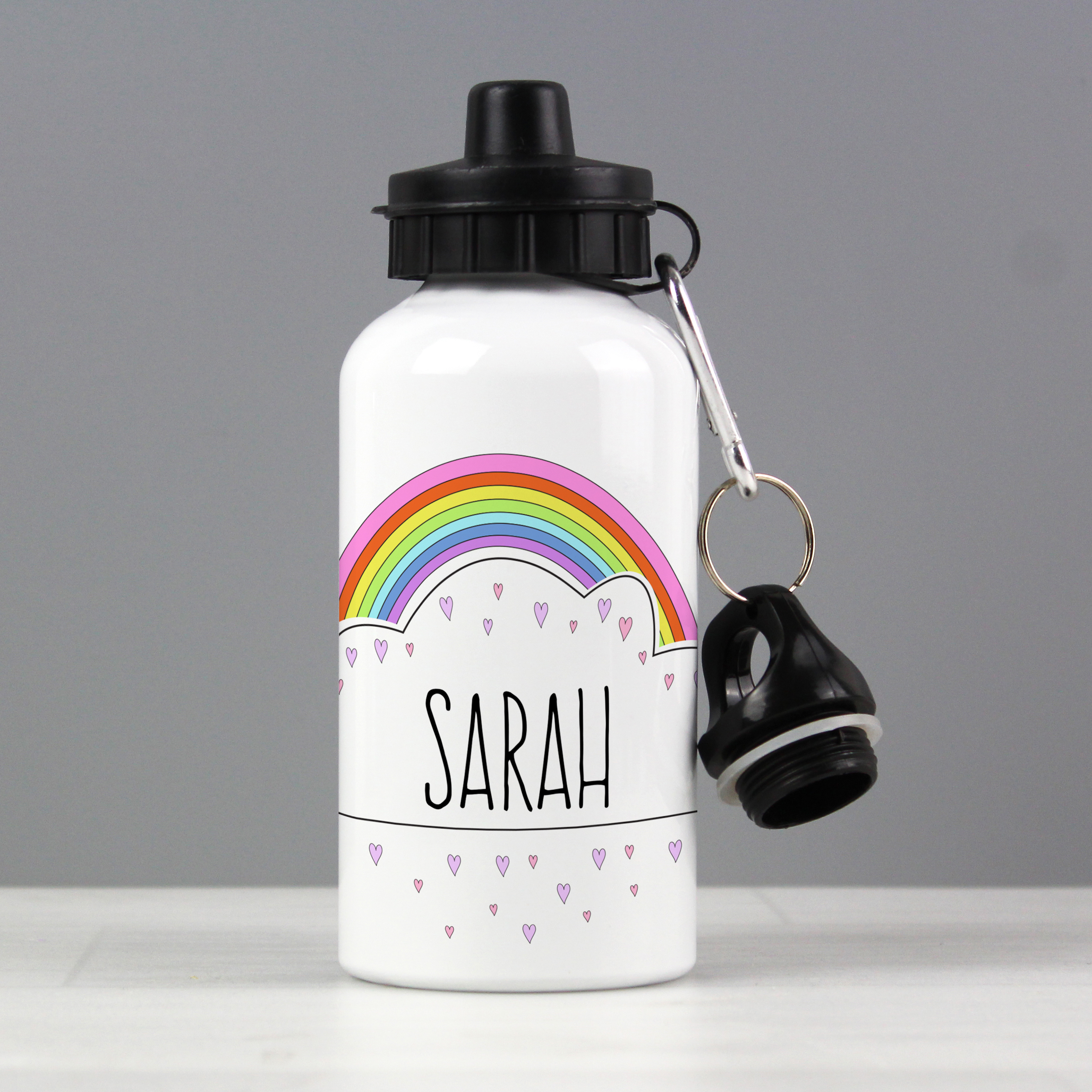 Personalised Rainbow Water Bottle - 400ml Aluminium