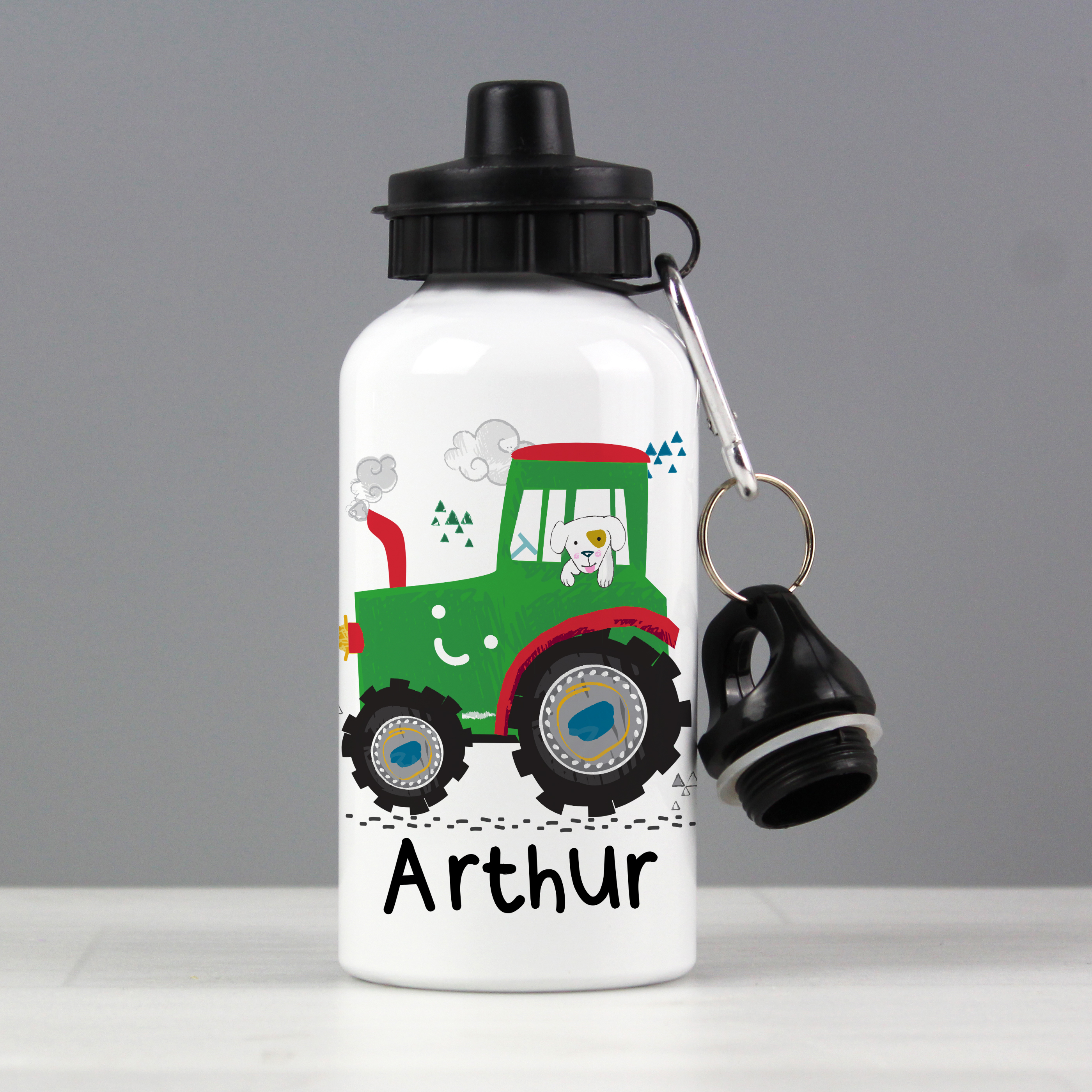 Personalised Tractor Water Bottle for Kids - 400ml