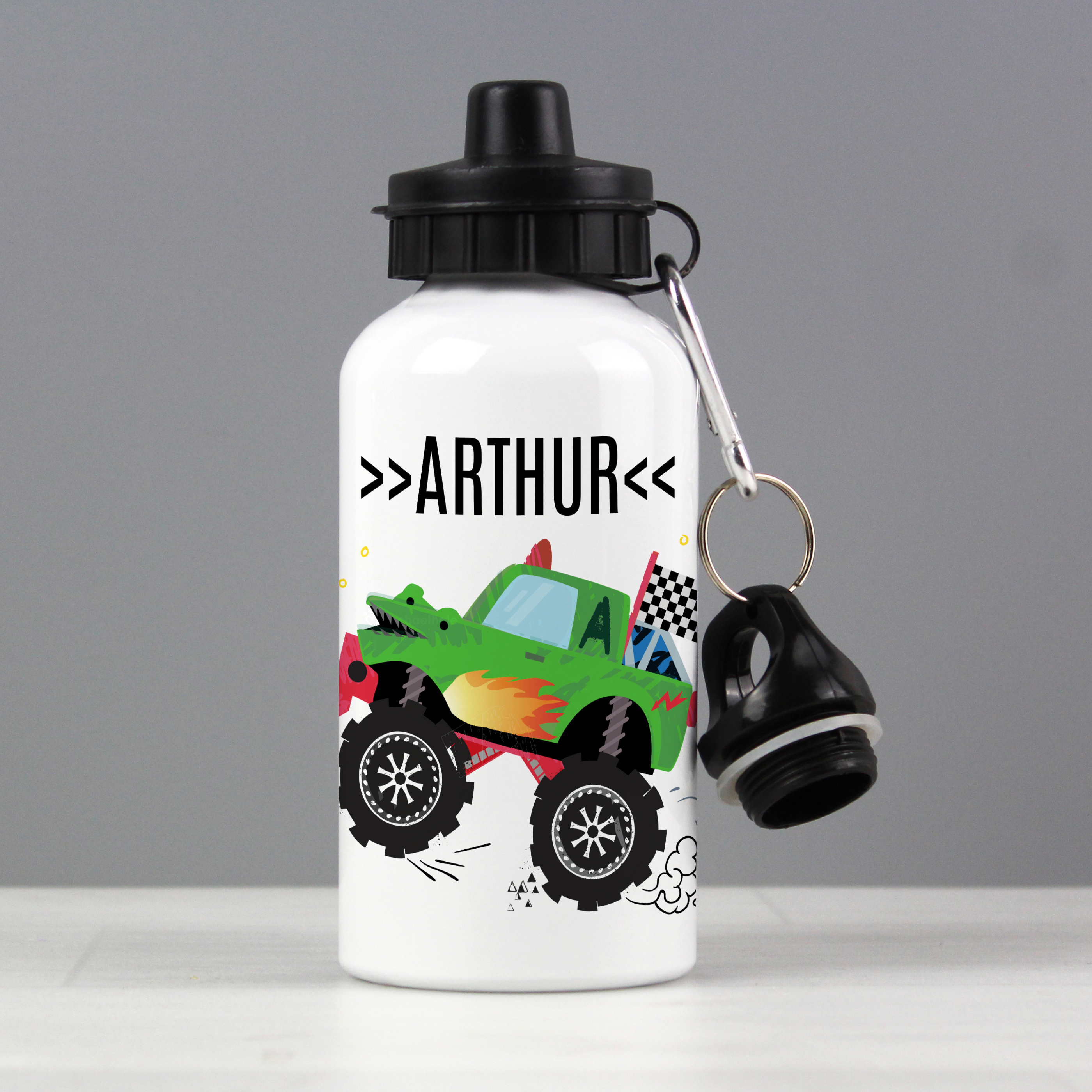 Personalised Monster Truck Water Bottle - 400ml
