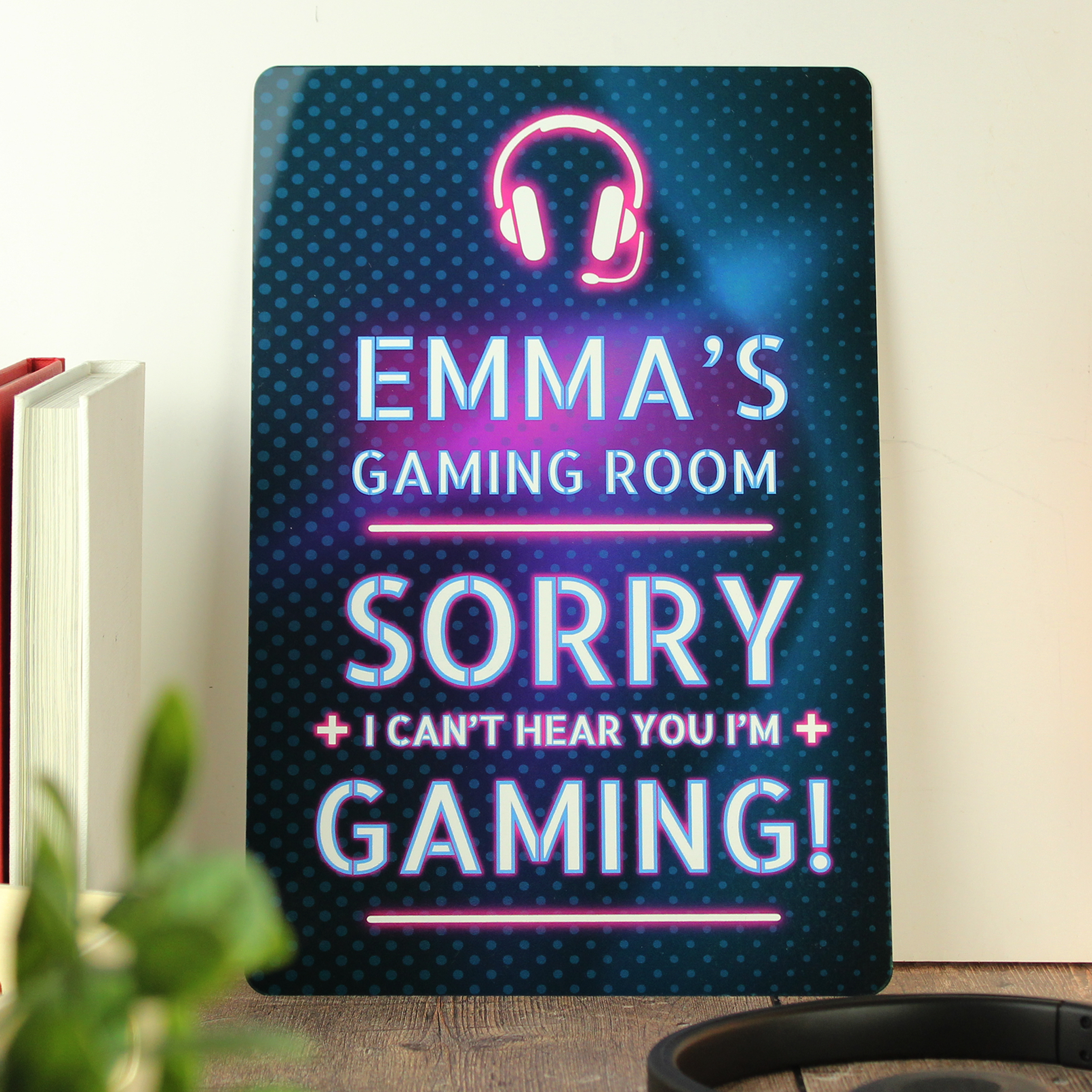 Personalised Gaming Metal Sign | Custom Gamer Room Decor