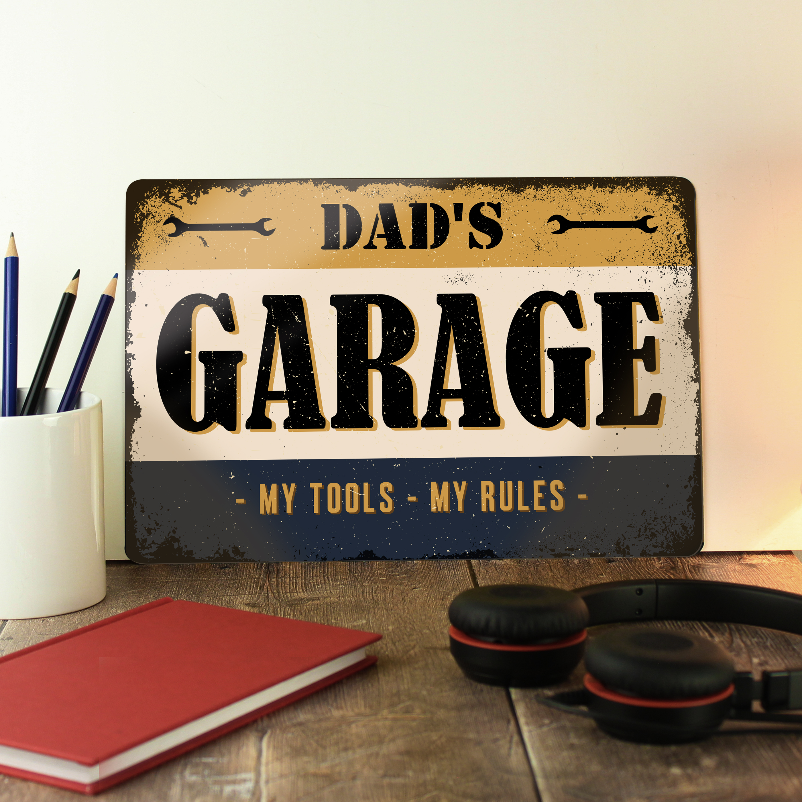 Personalised Garage Metal Sign | Custom Man Cave Aluminium Decor