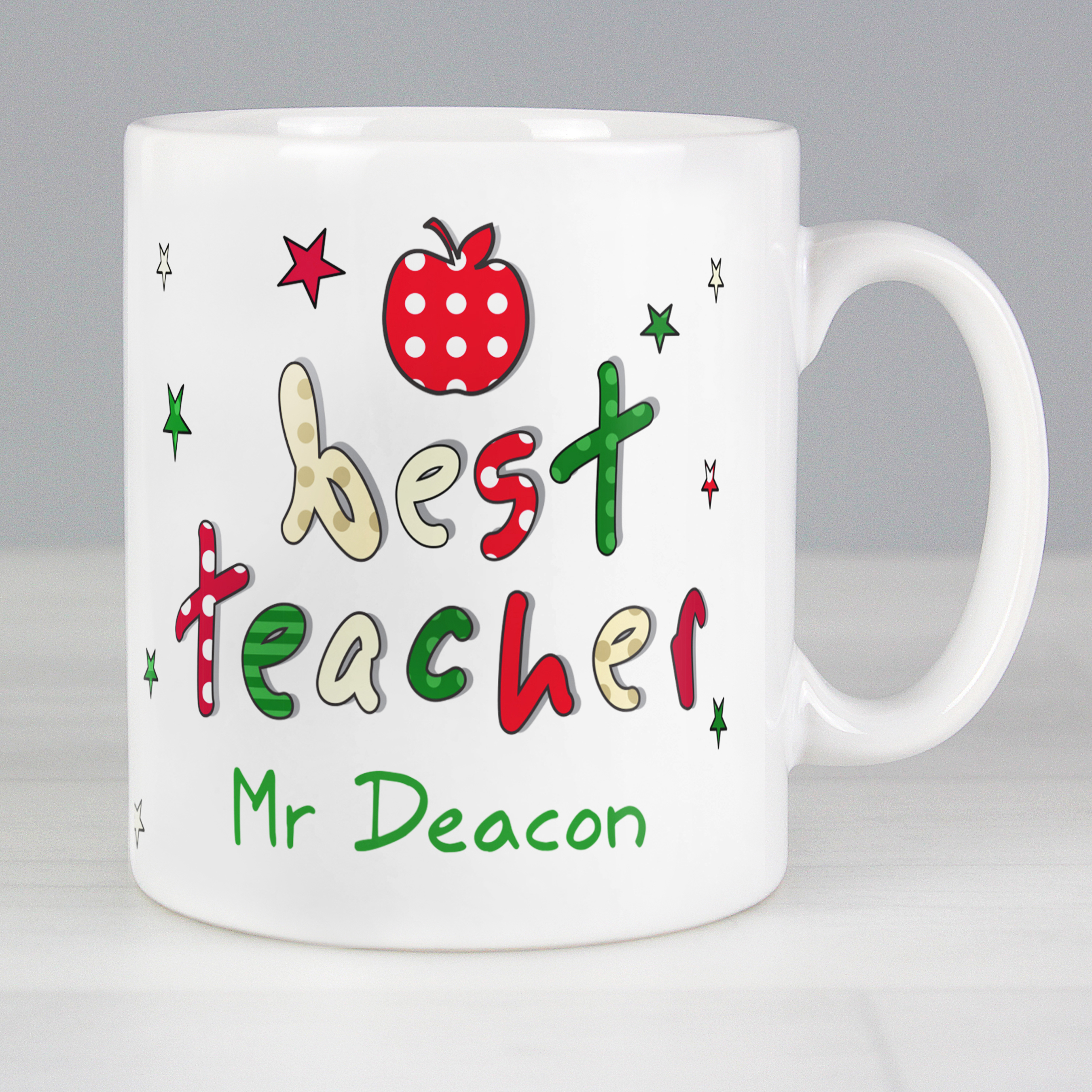 Personalised Teacher Mug | Custom Message Ceramic Cup
