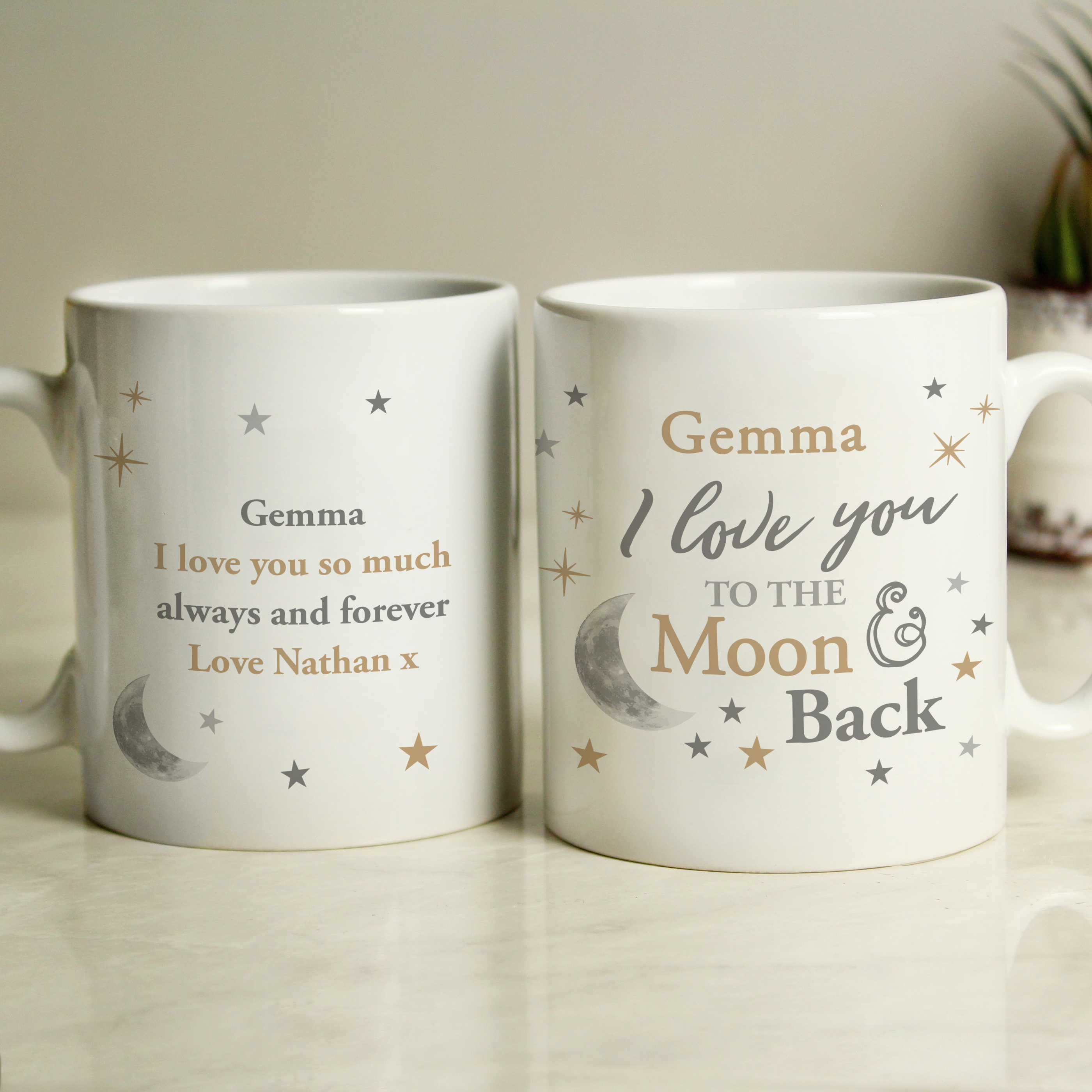 Personalised 'To the Moon & Back' Mug