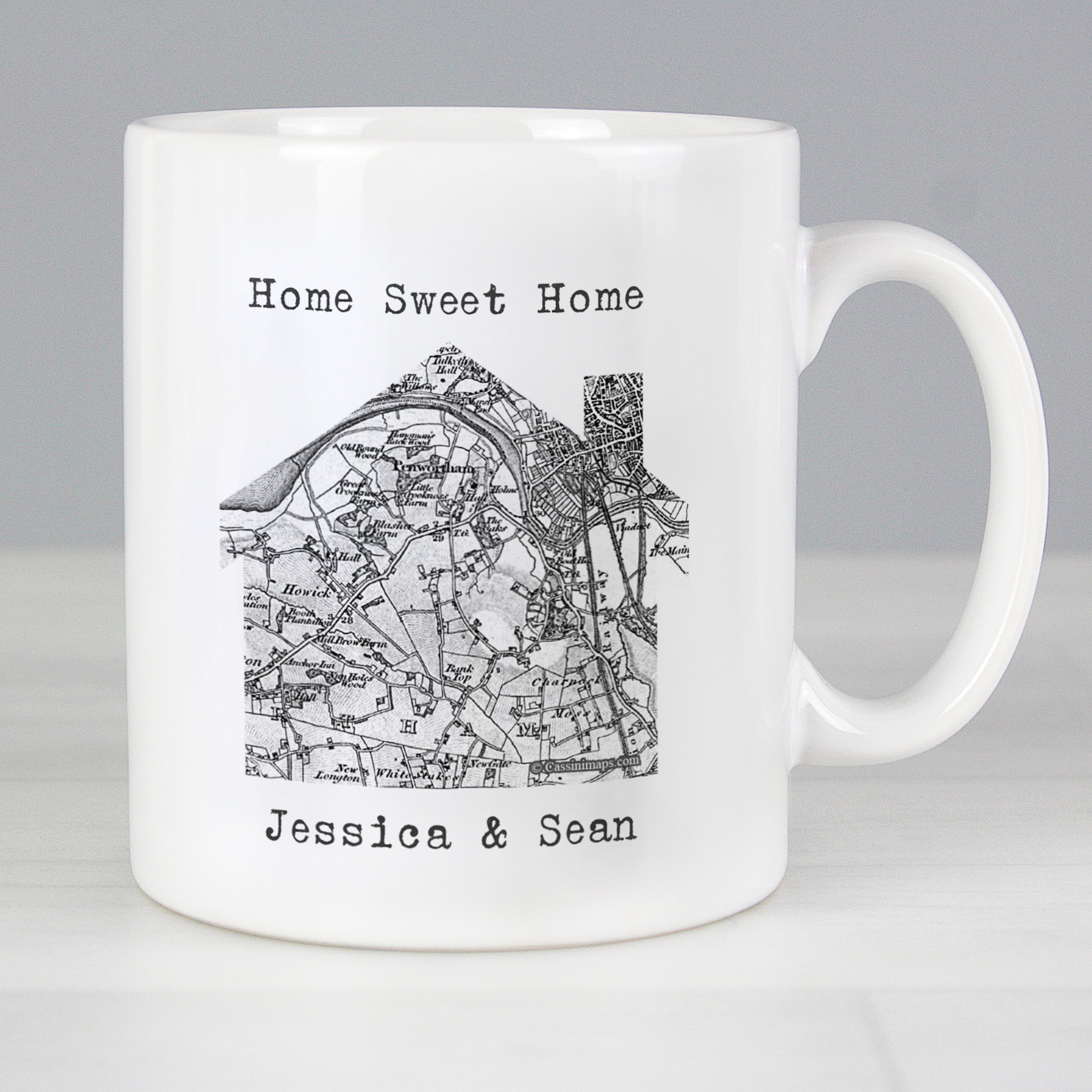 Personalised Old Series Map Mug | Custom Postcode Gift