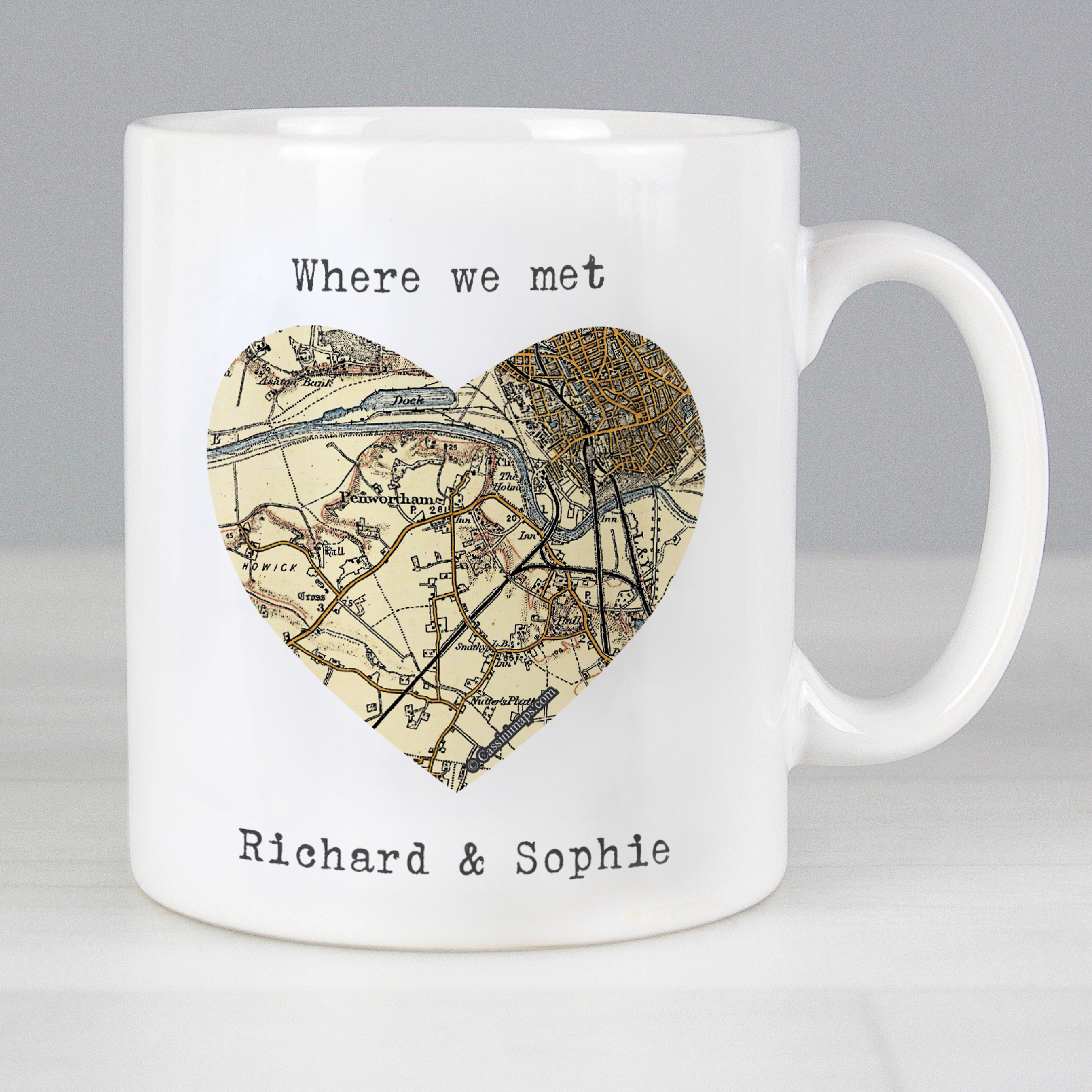 Personalised Map Mug - Custom Postcode Design