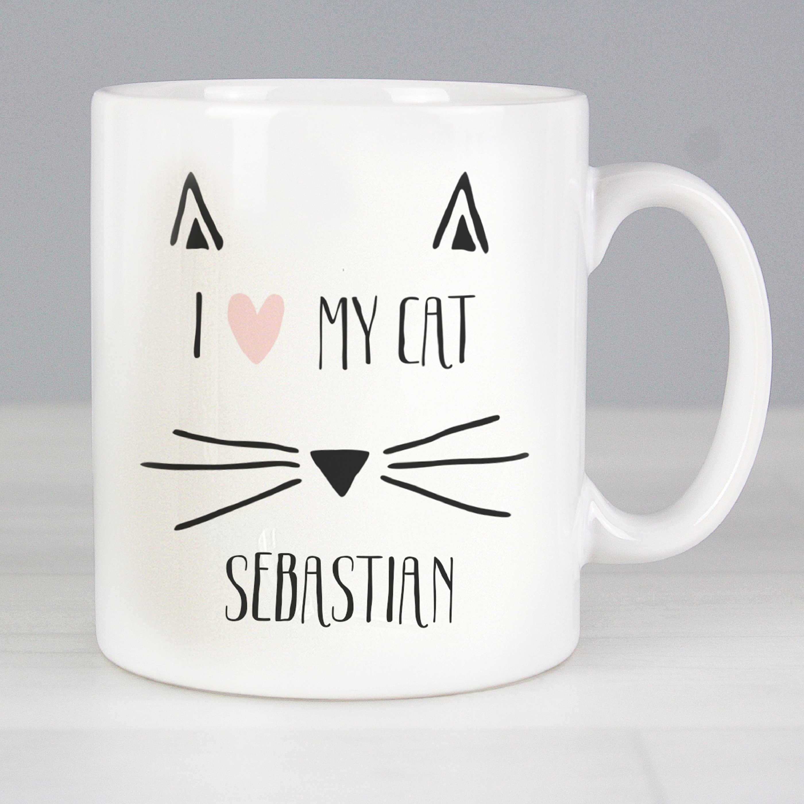 Personalised Cat Whiskers Mug | Custom Name & Message
