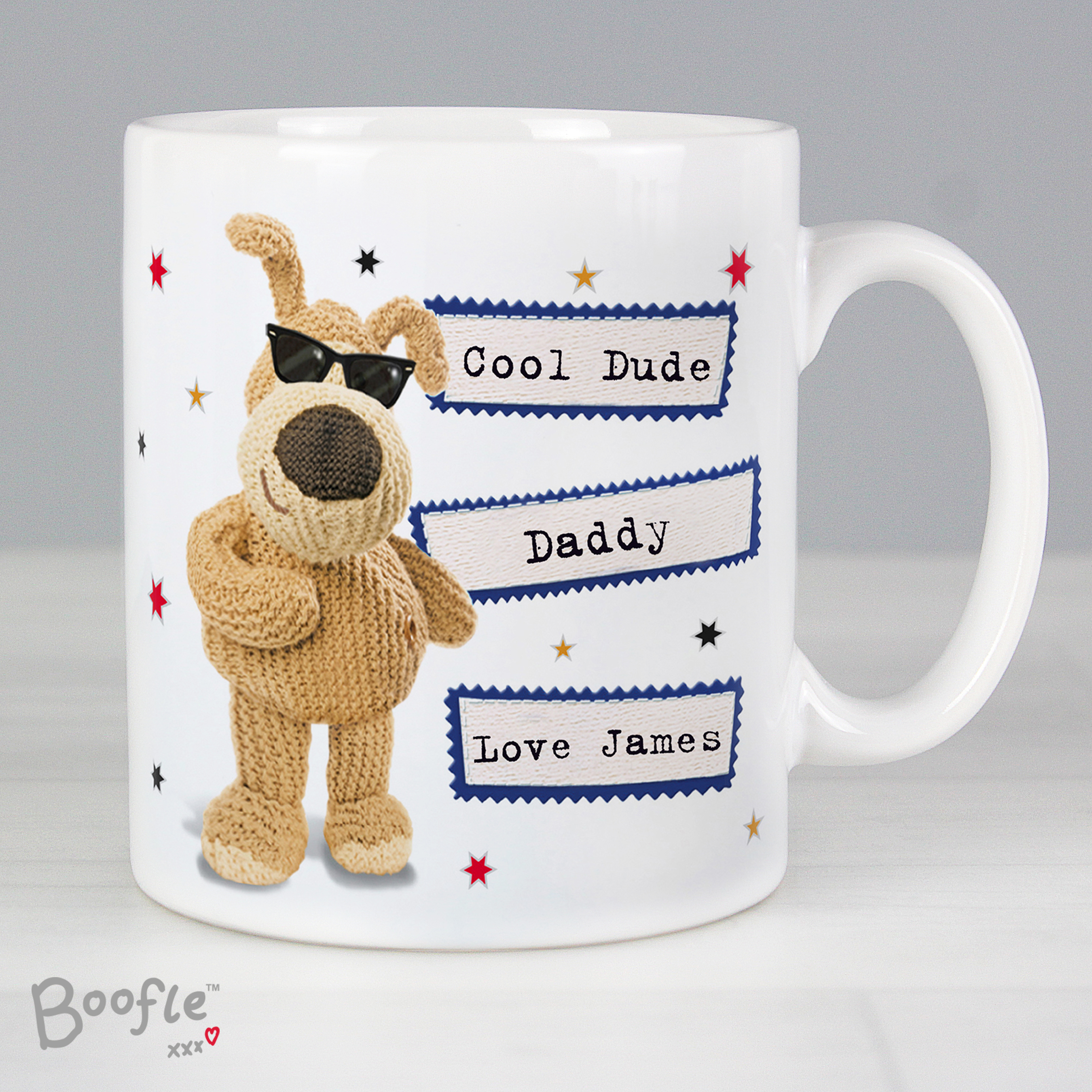 Personalised Boofle Stars Ceramic Mug for Him