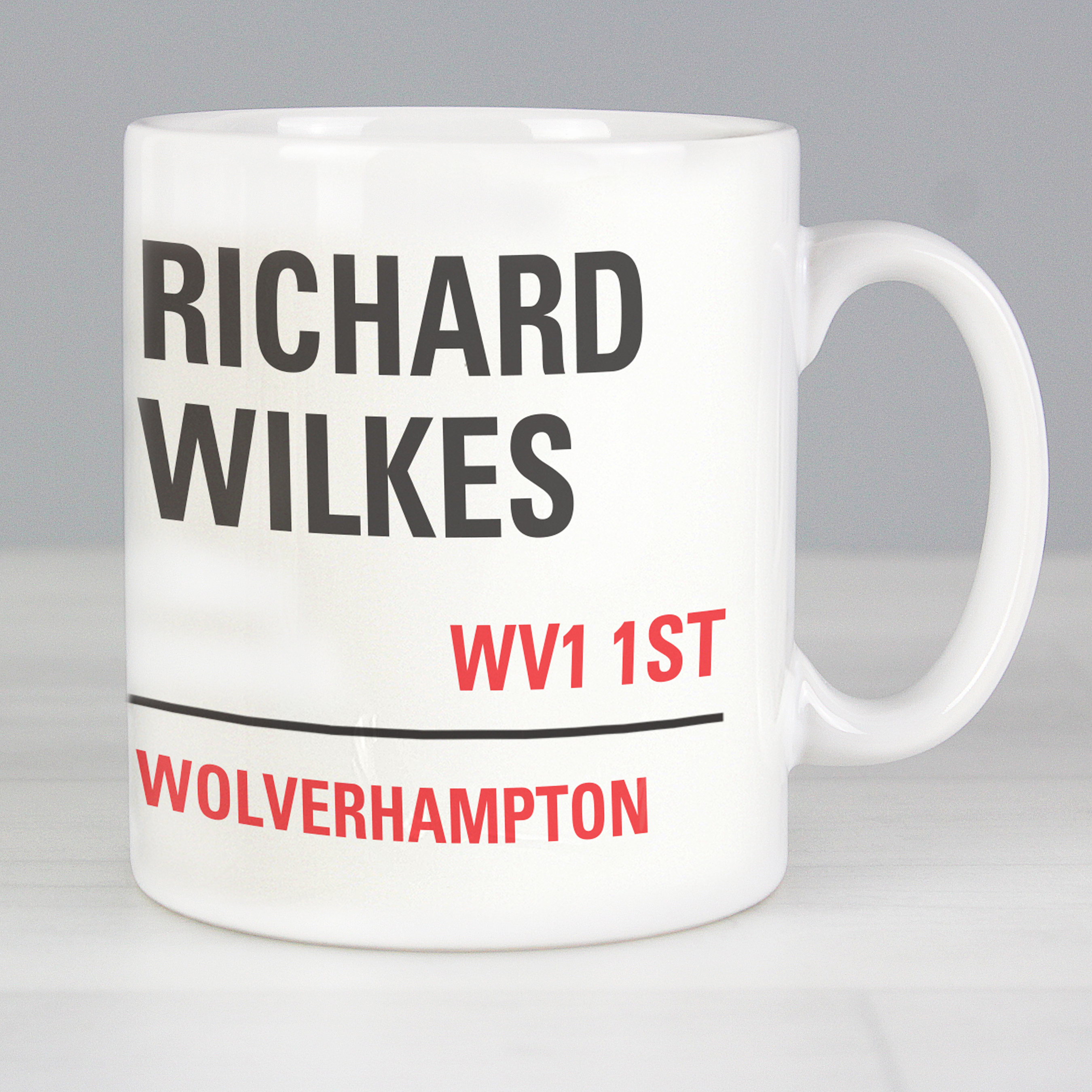 Personalised London Street Sign Mug - New Home Gift