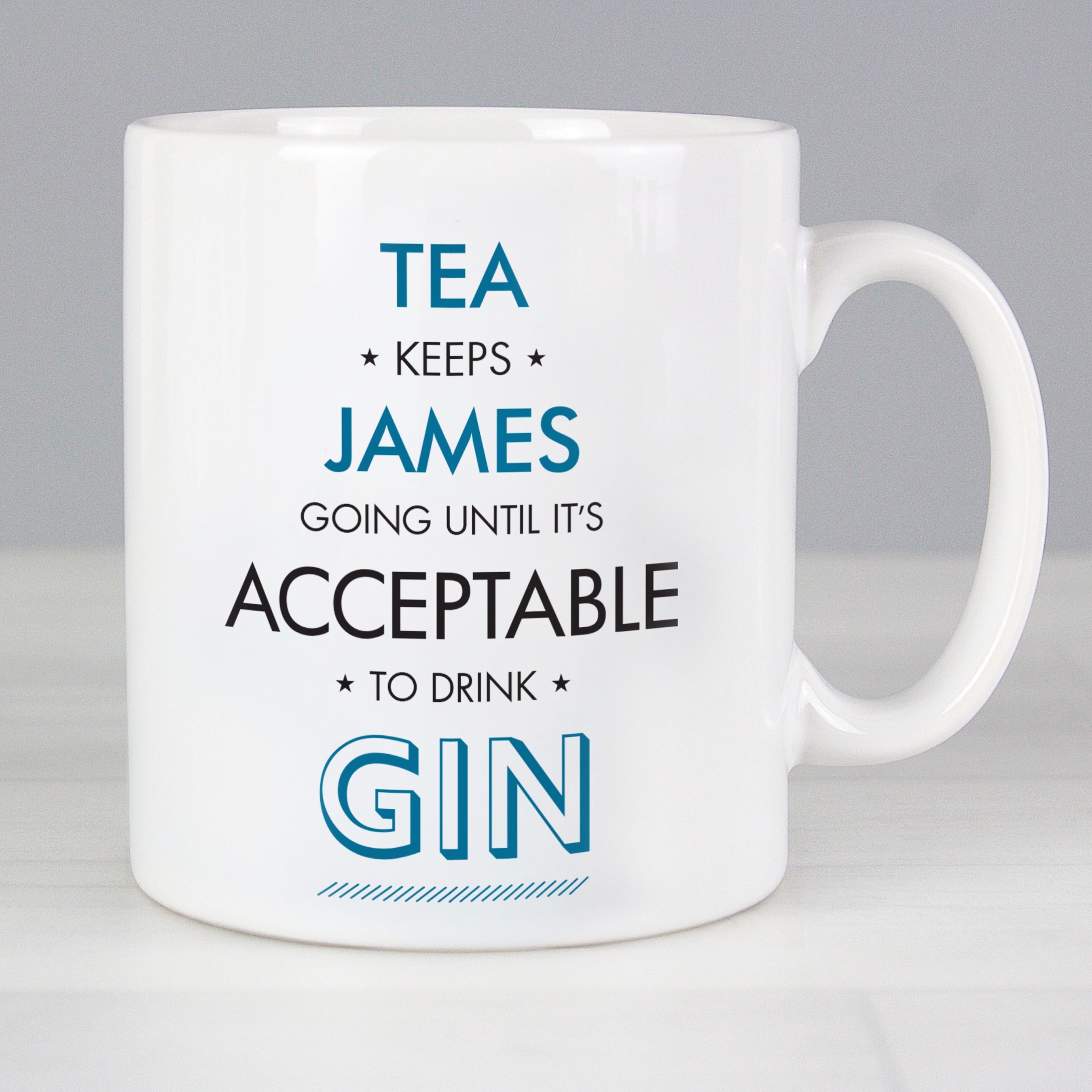 Personalised 'Acceptable To Drink' Mug | Custom Ceramic Gift