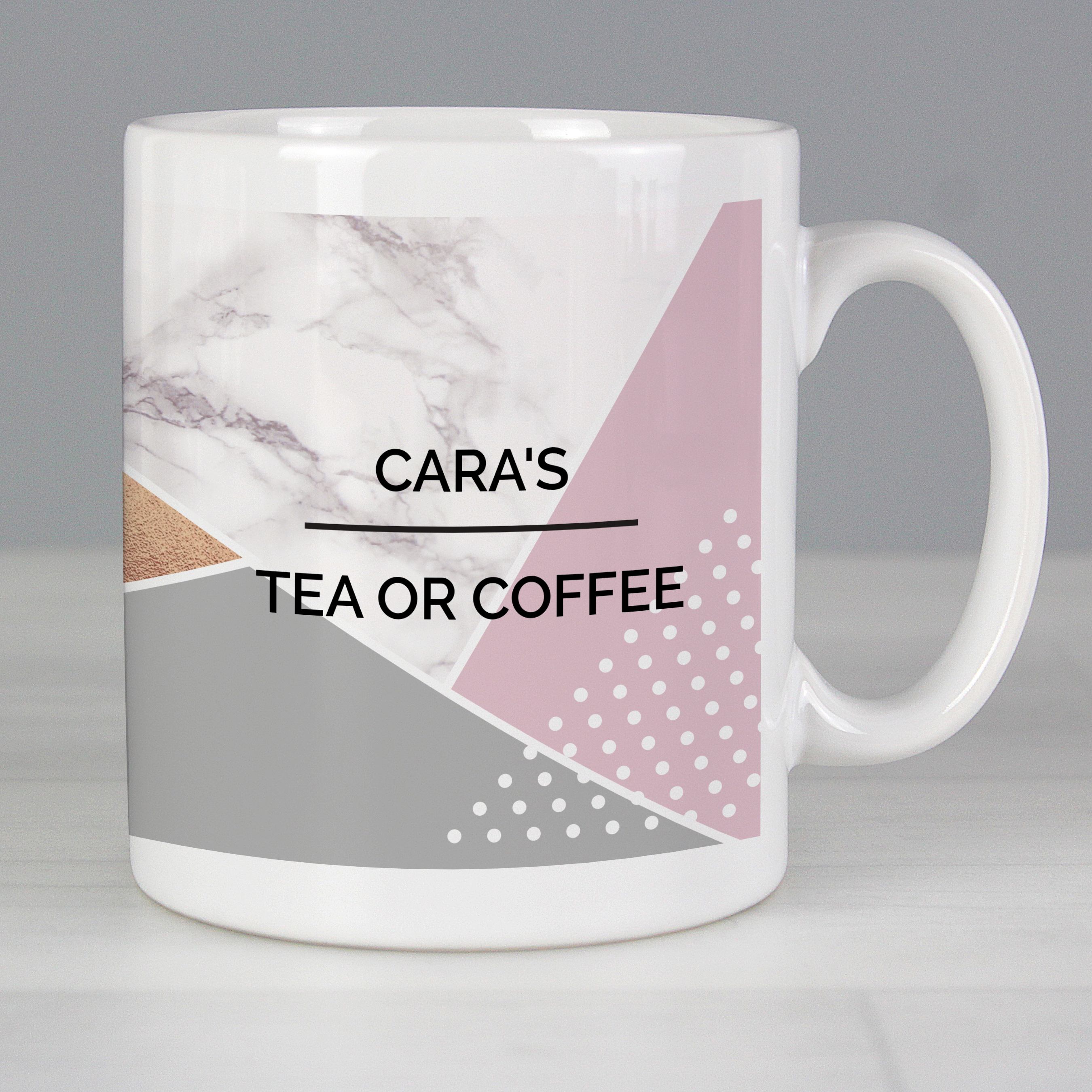 Personalised Geometric Mug - Custom Ceramic Gift