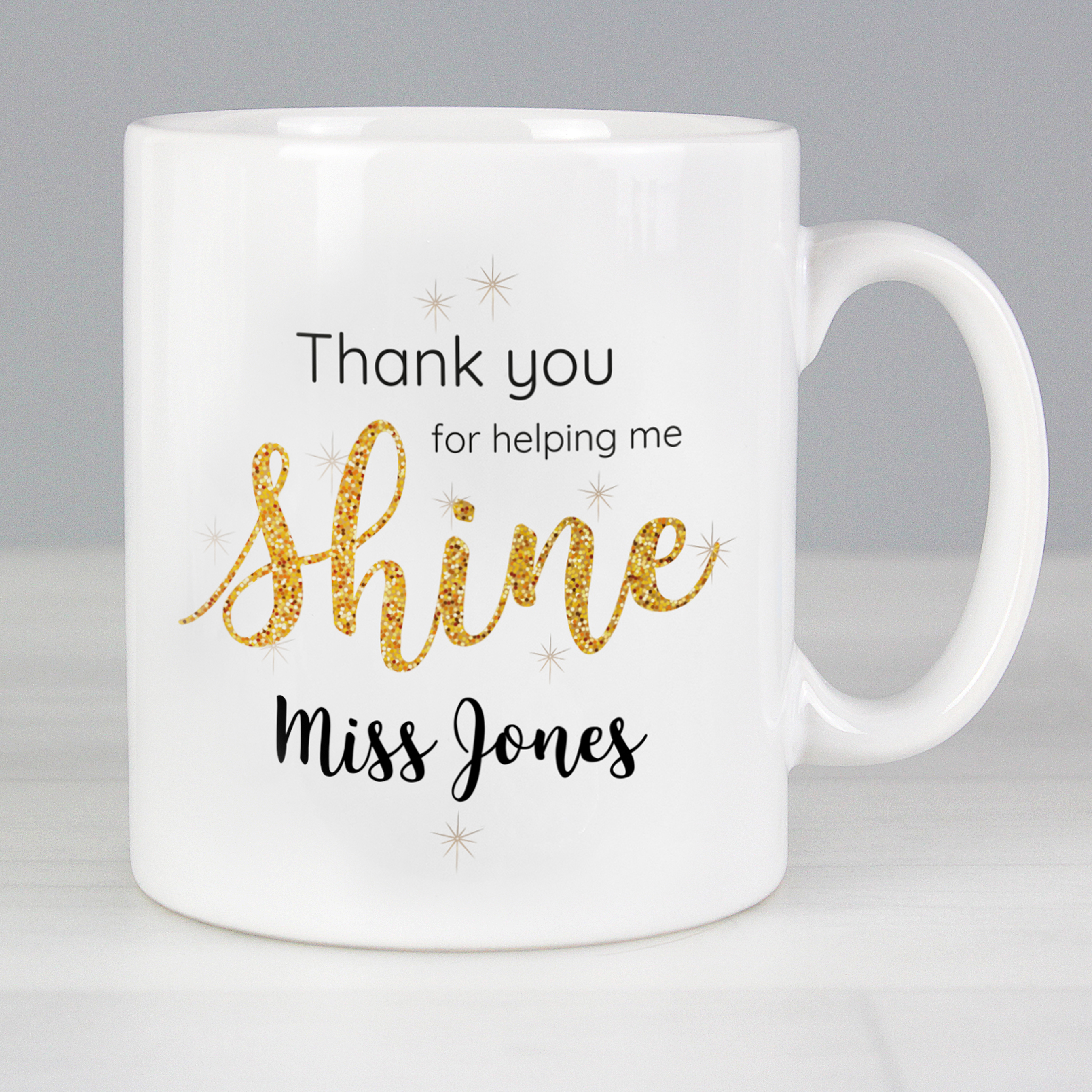 Personalised 'Shine' Teacher Mug | Thank You Gift