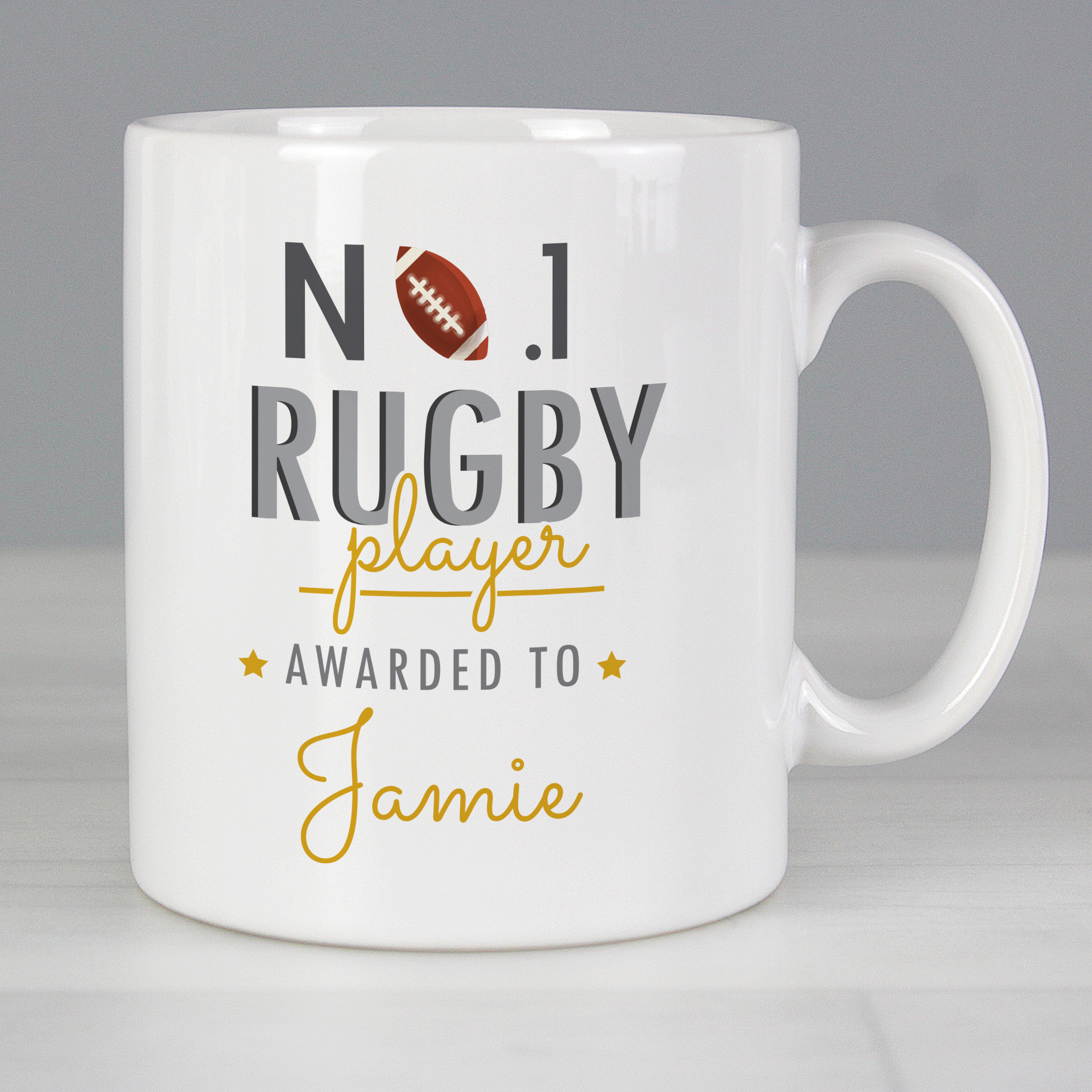 Personalised No.1 Rugby Player Mug | Ceramic