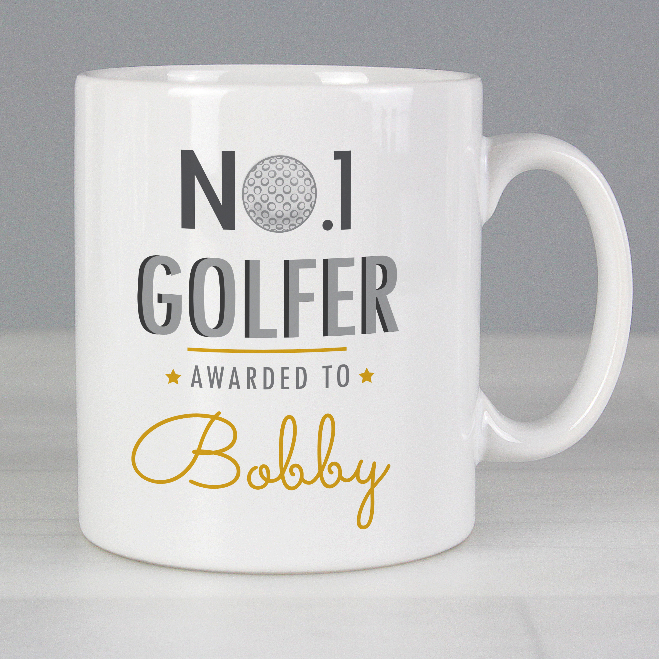 Personalised No.1 Golfer Ceramic Mug
