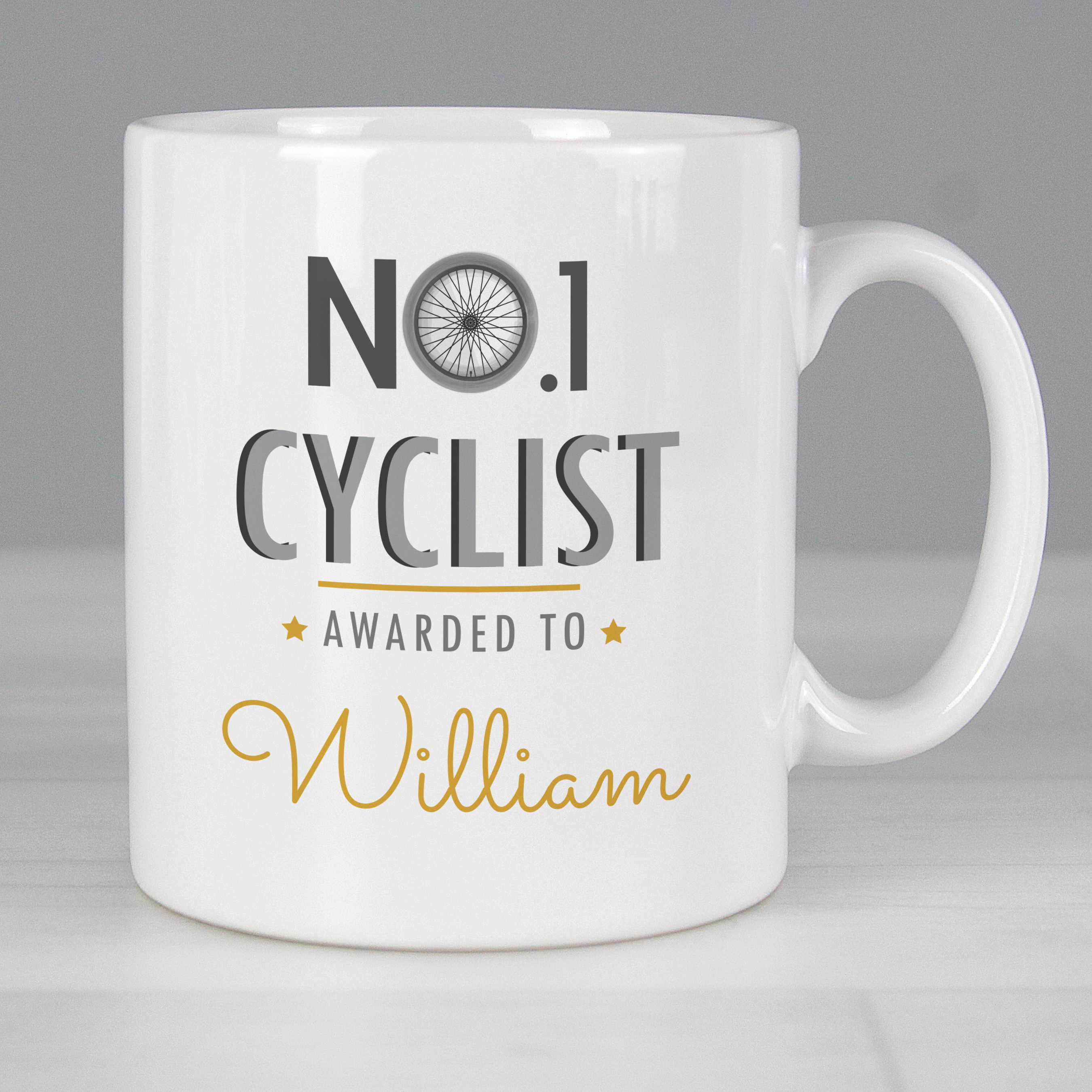 Personalised No.1 Cyclist Mug - Custom Ceramic Gift