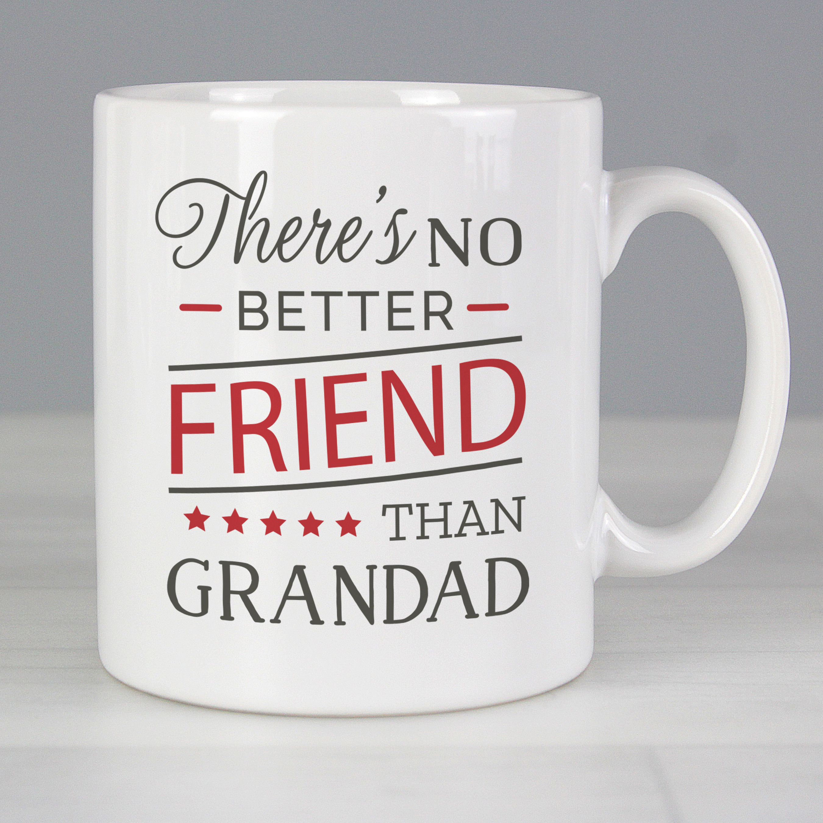 Personalised 'No Better Friend Than Grandad' Ceramic Mug