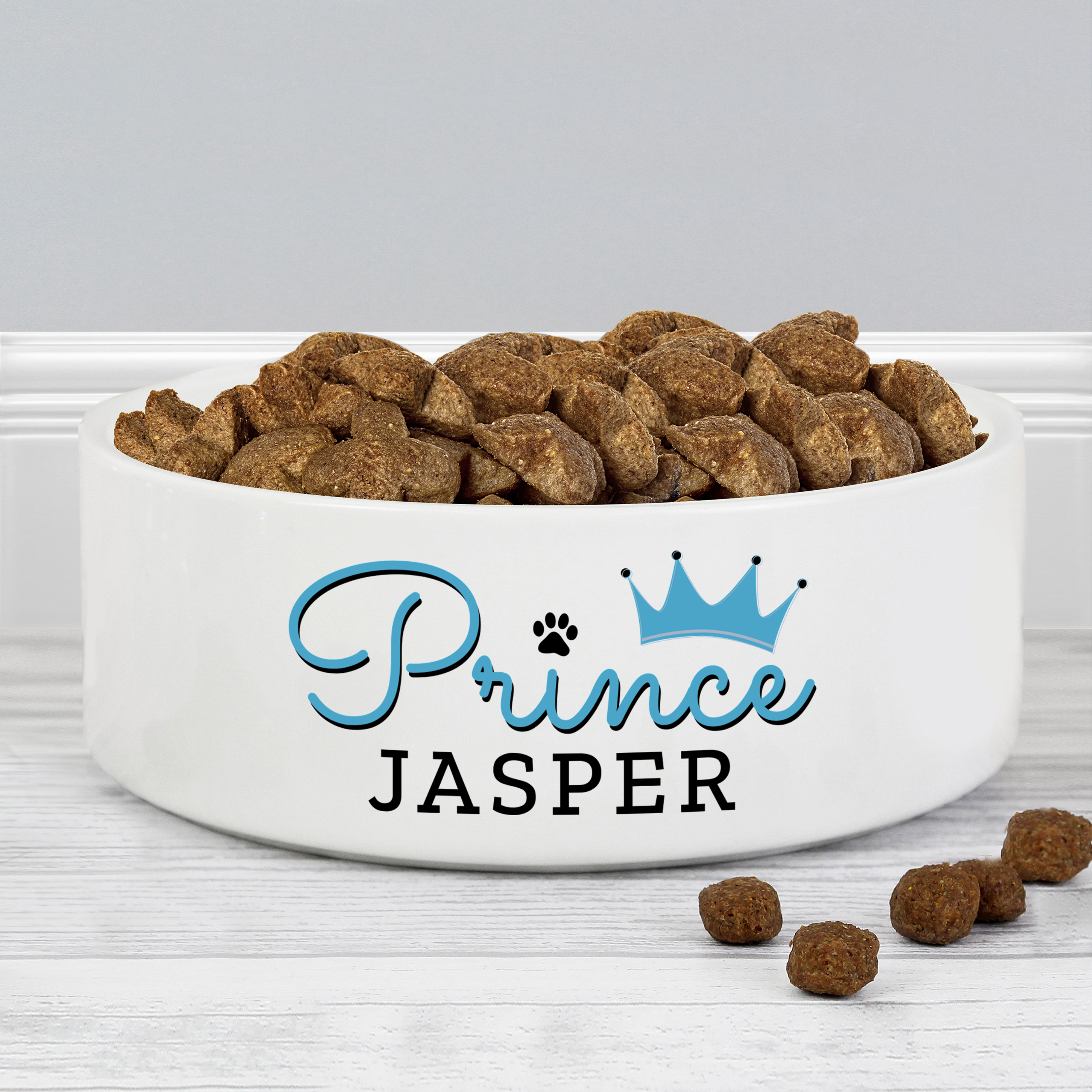 Personalised Prince Ceramic Pet Bowl for Food or Water