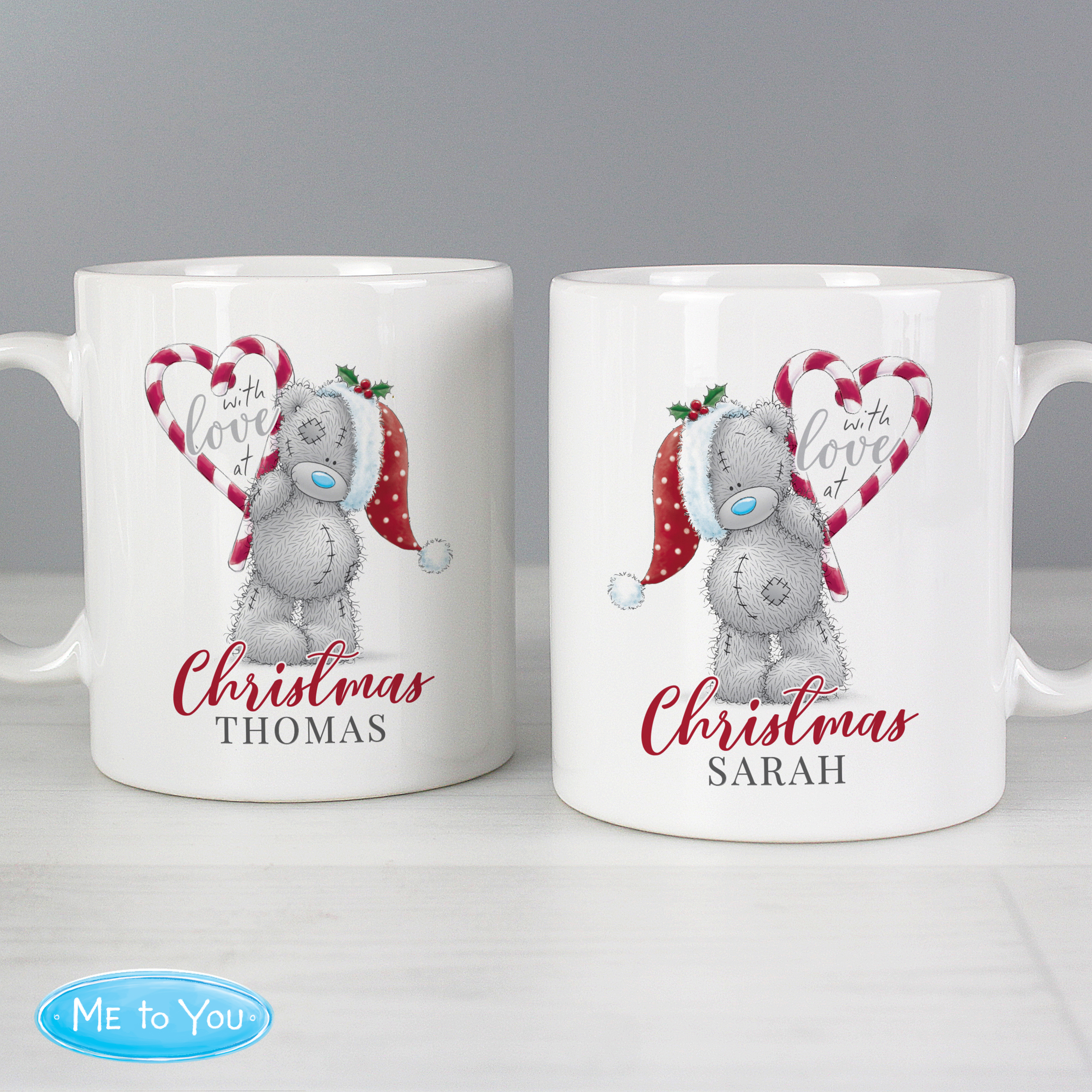 Personalised Me To You 'With Love At Christmas' Couples Mug Set