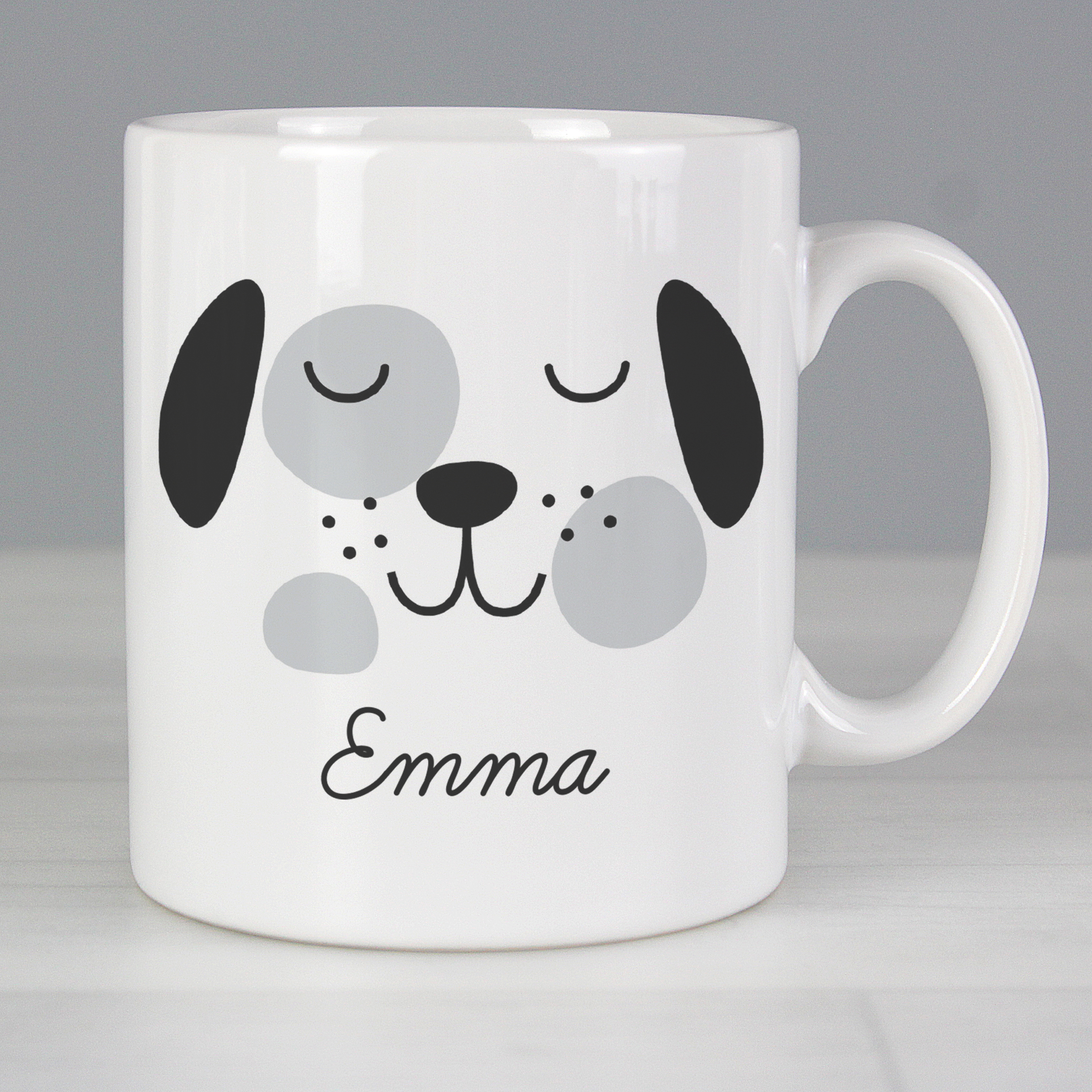 Personalised Cute Dog Face Mug - Custom Ceramic Gift