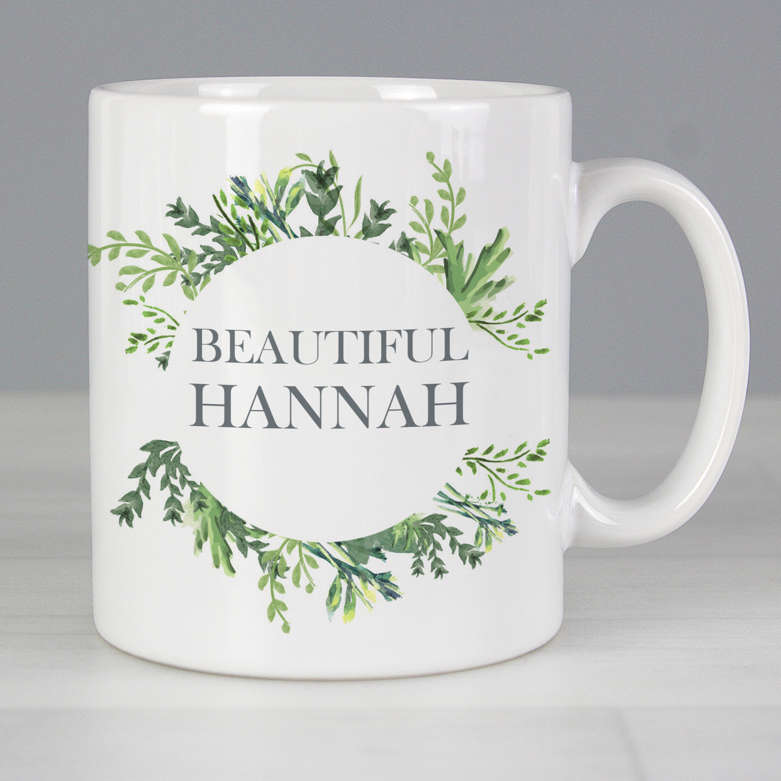 Personalised Botanical Mug - Custom Ceramic Gift