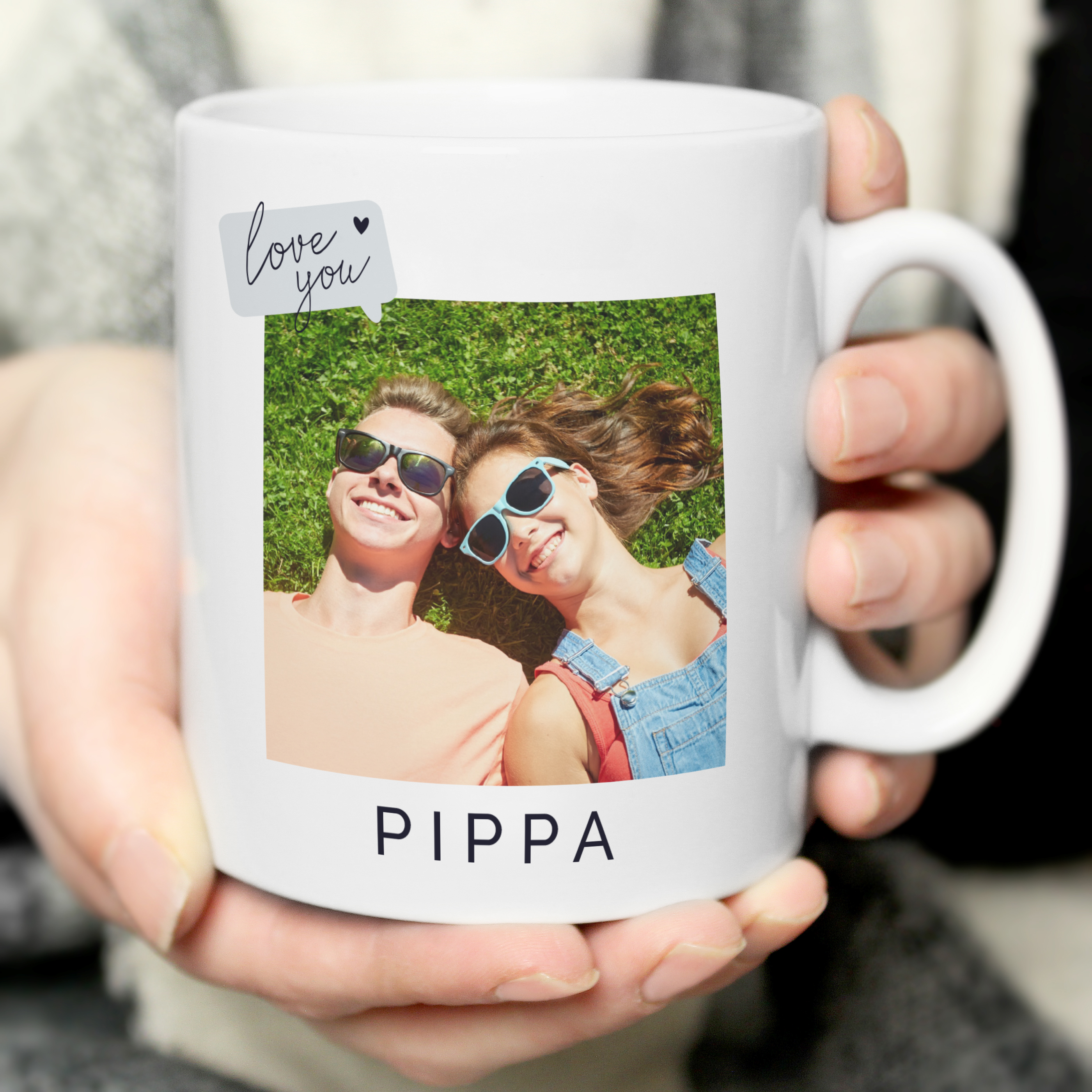 Personalised Photo Upload 'Love You' Ceramic Mug