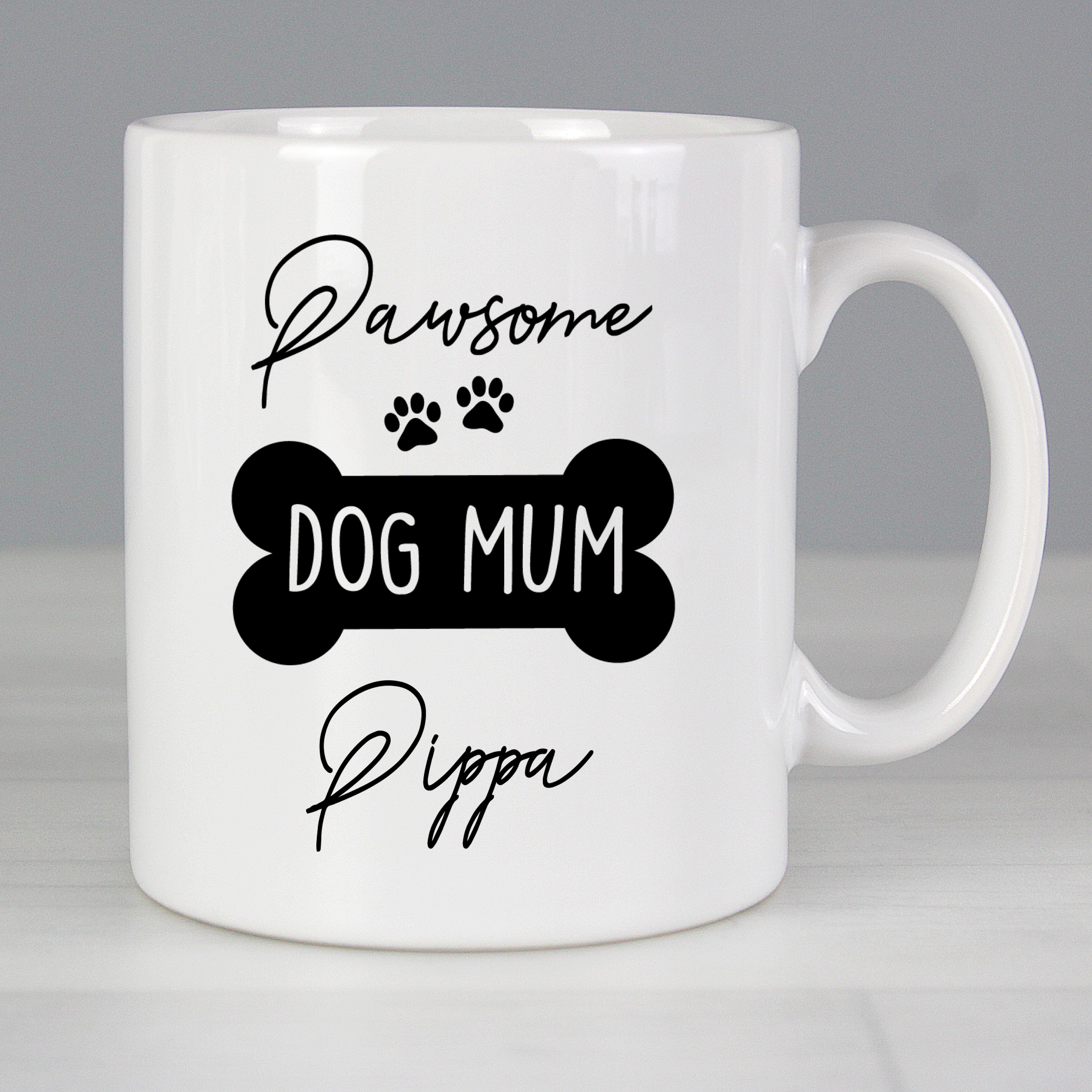Personalised Pawsome Dog Mum Mug - Custom Ceramic Gift
