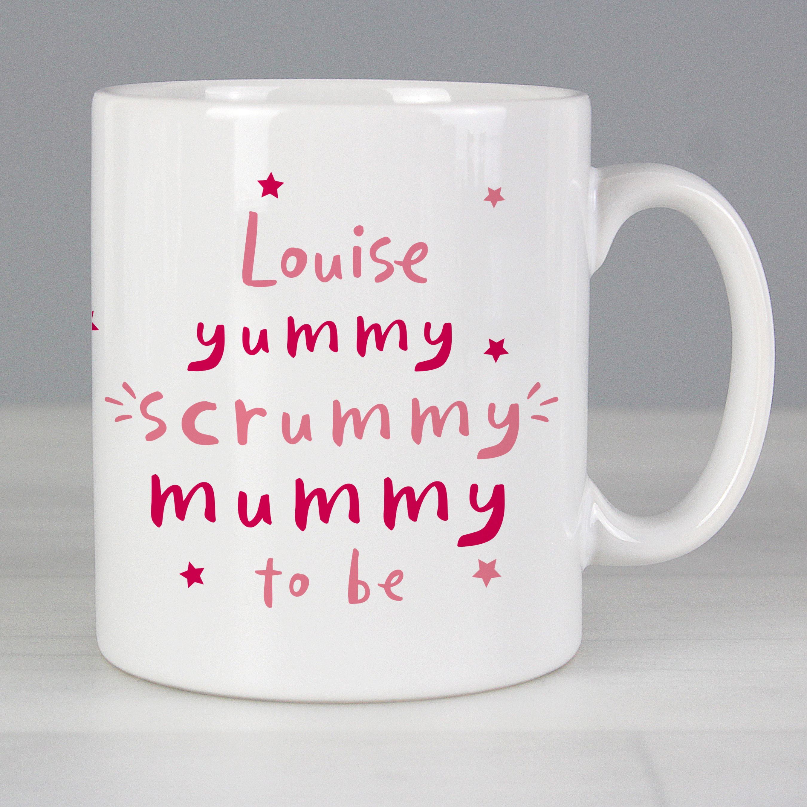 Personalised Yummy Scrummy Mummy To Be Ceramic Mug