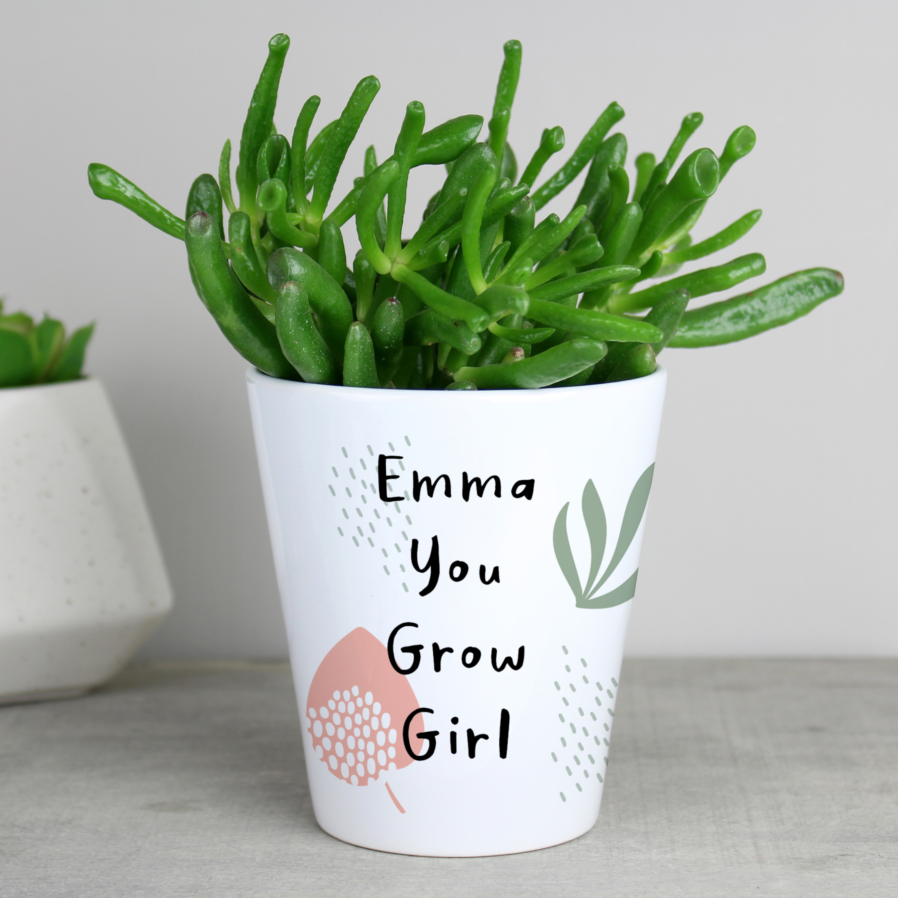 Personalised Abstract Pattern Plant Pot | Custom Ceramic Planter
