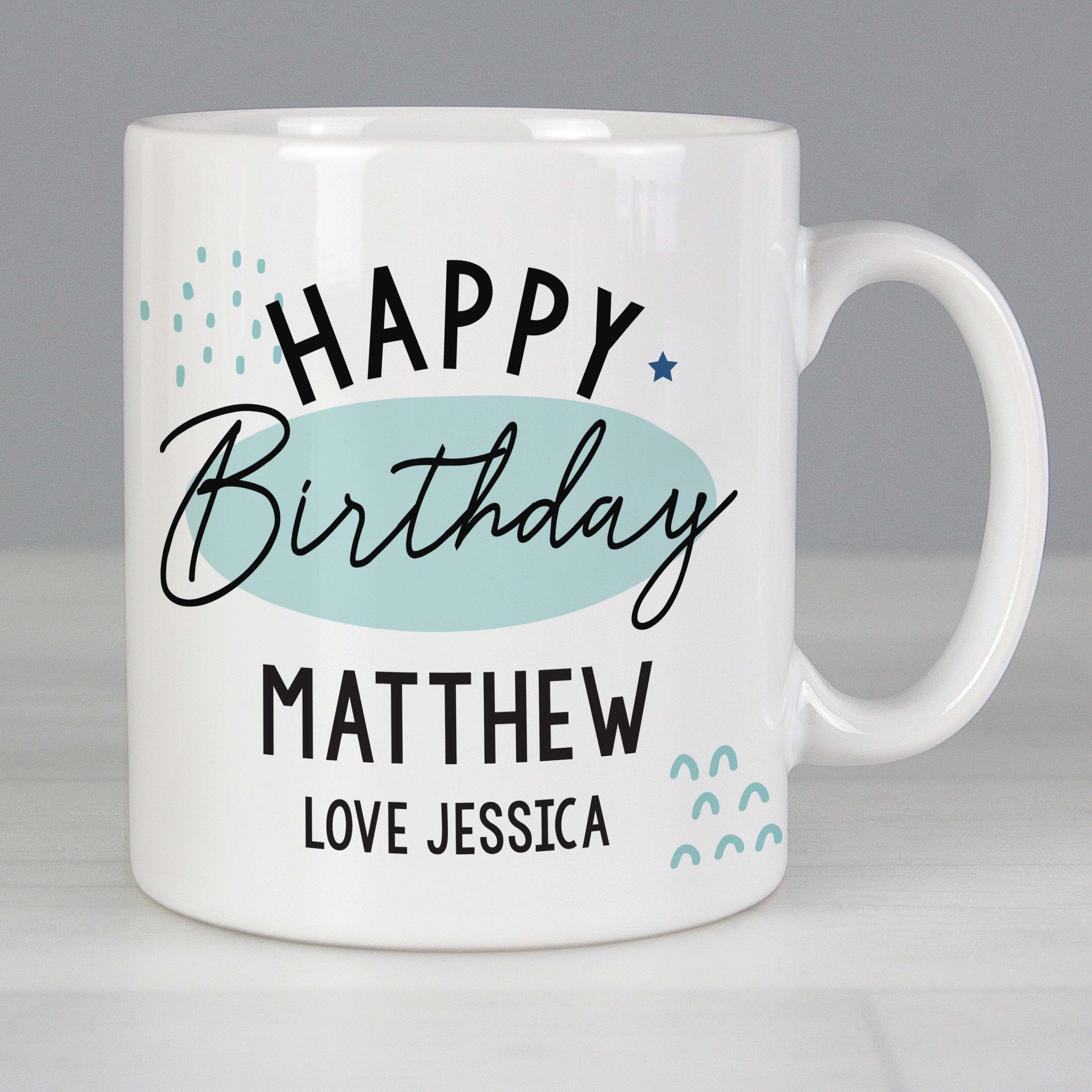 Personalised Happy Birthday Mug - Custom Ceramic Gift