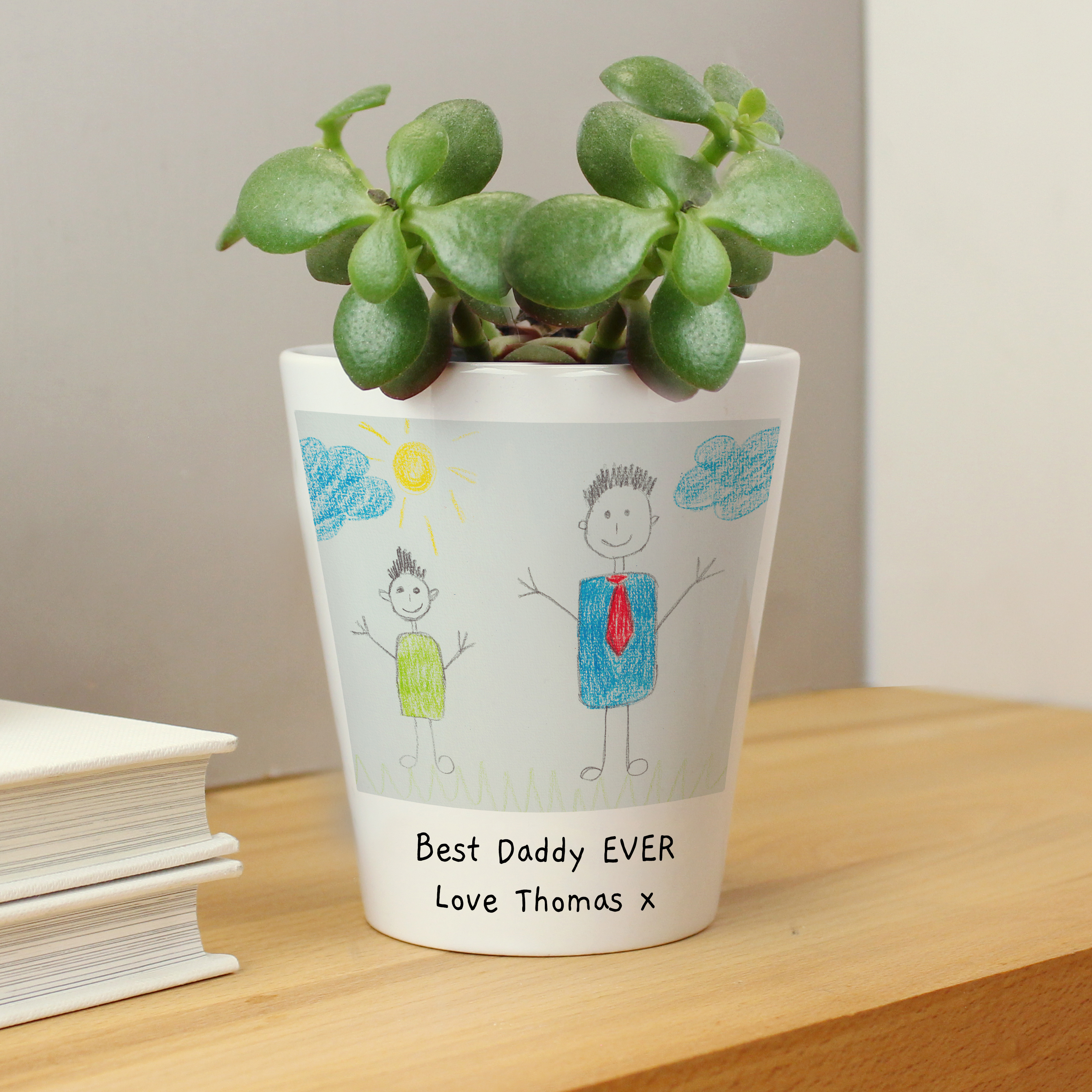 Personalised Children's Drawing Photo Upload Plant Pot