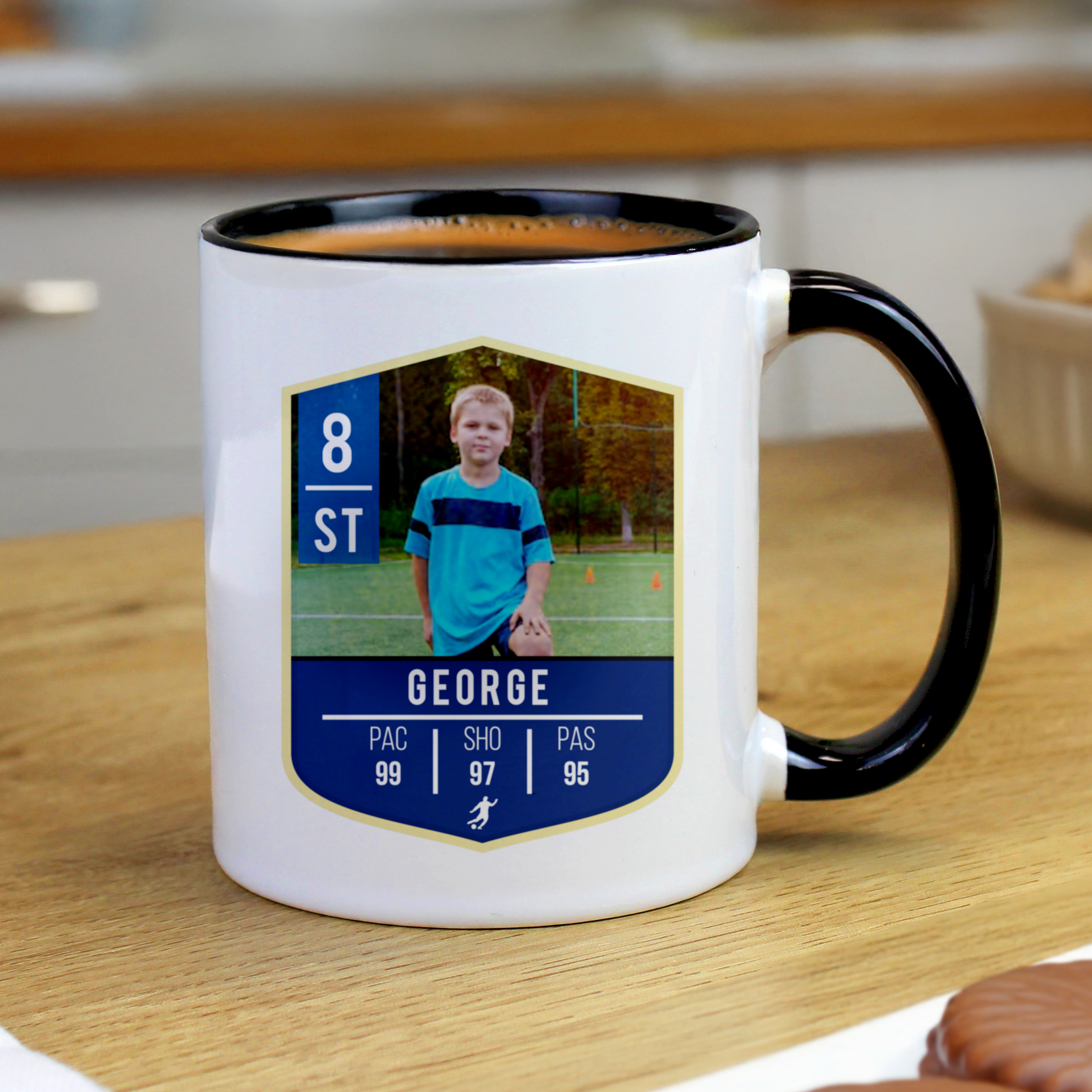 Personalised Photo Football Player Stats Mug