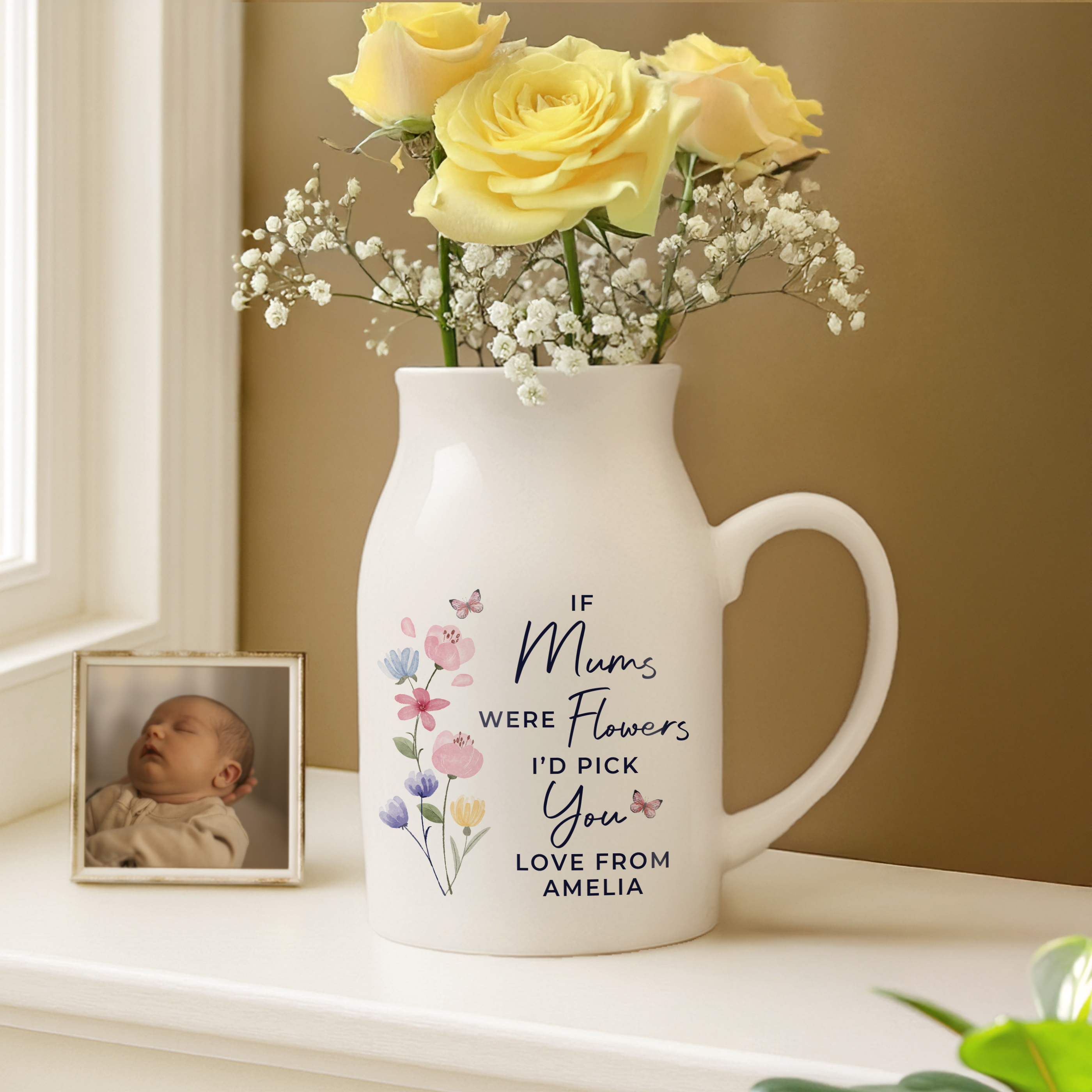 Personalised I'd Pick You Jug Vase | Custom Flower Vase