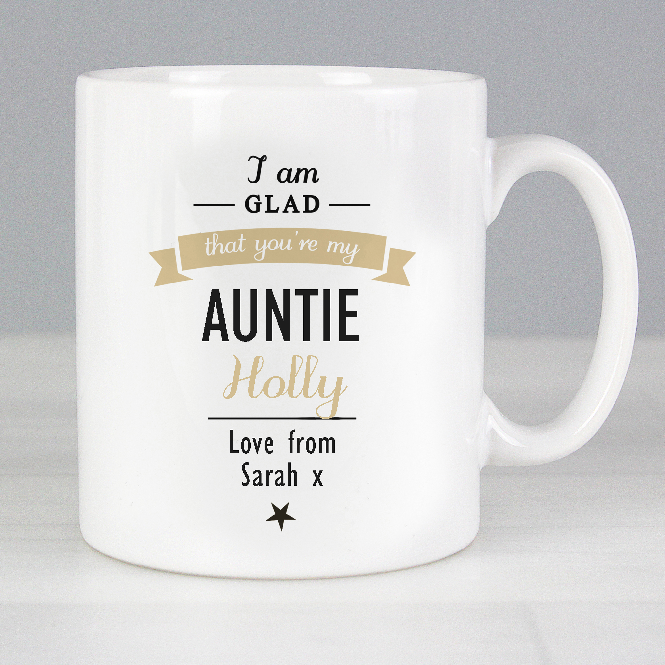 Personalised 'I Am Glad' Ceramic Mug with Poem