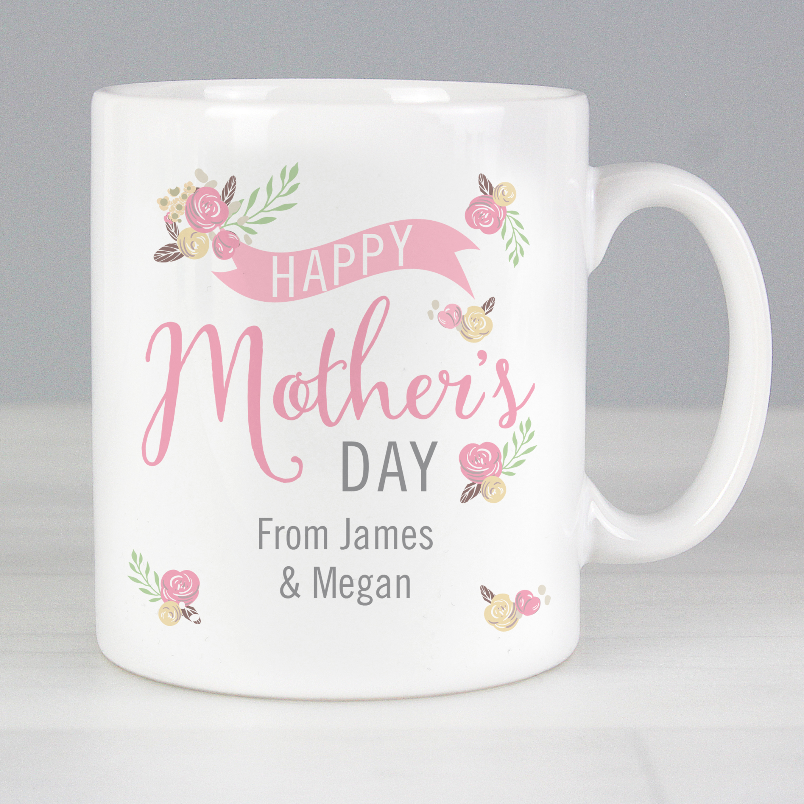 Personalised Floral Bouquet Mother's Day Mug