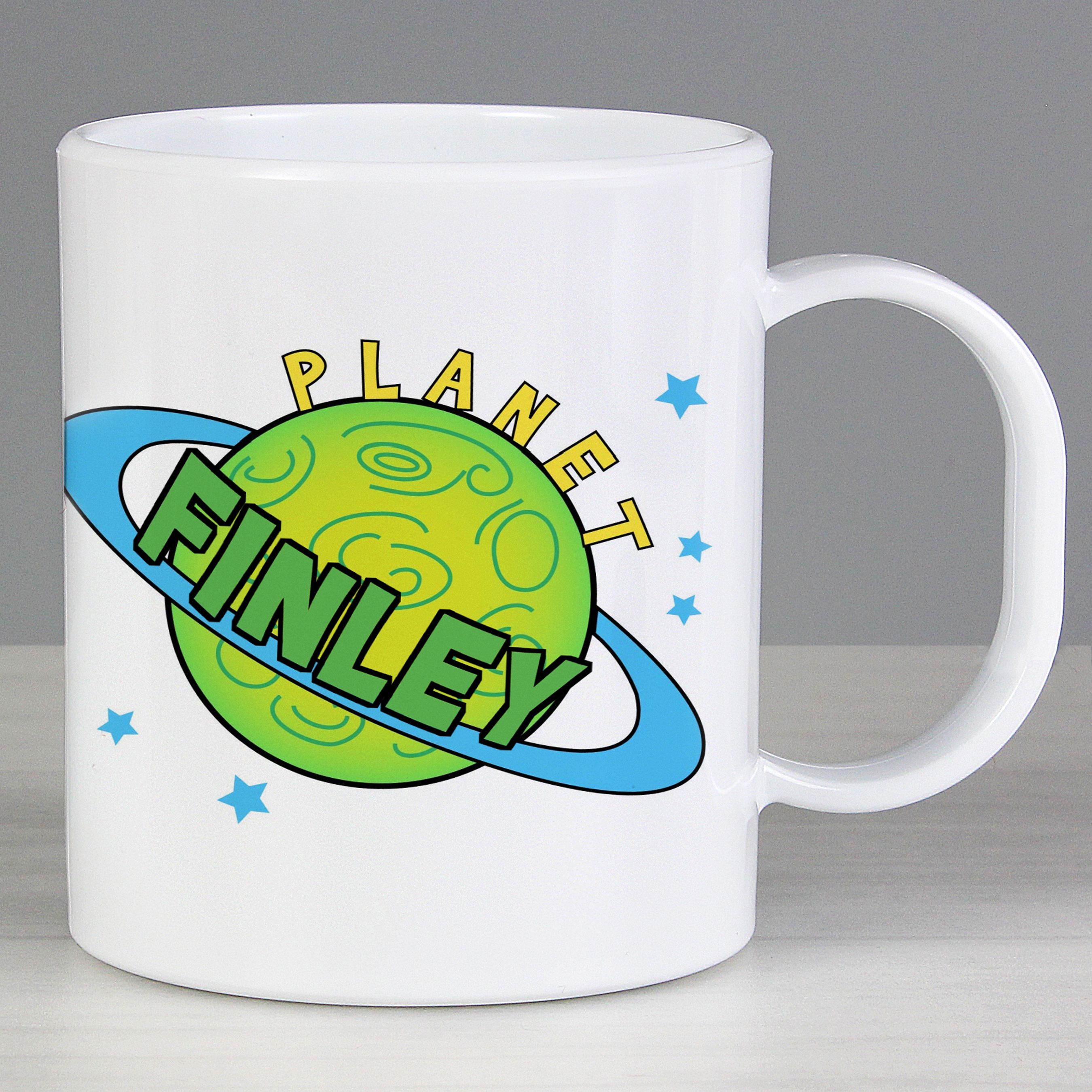 Personalised Space Children's Mug | Custom Name Plastic Cup