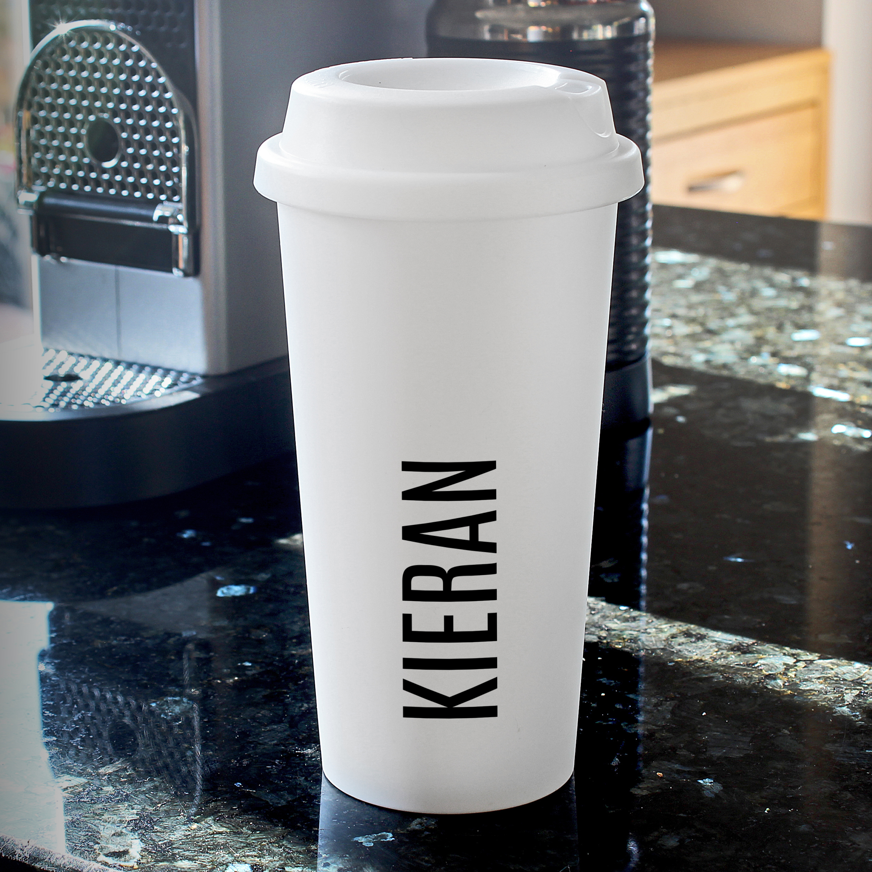 Personalised Name Insulated Travel Mug - Reusable Eco Cup