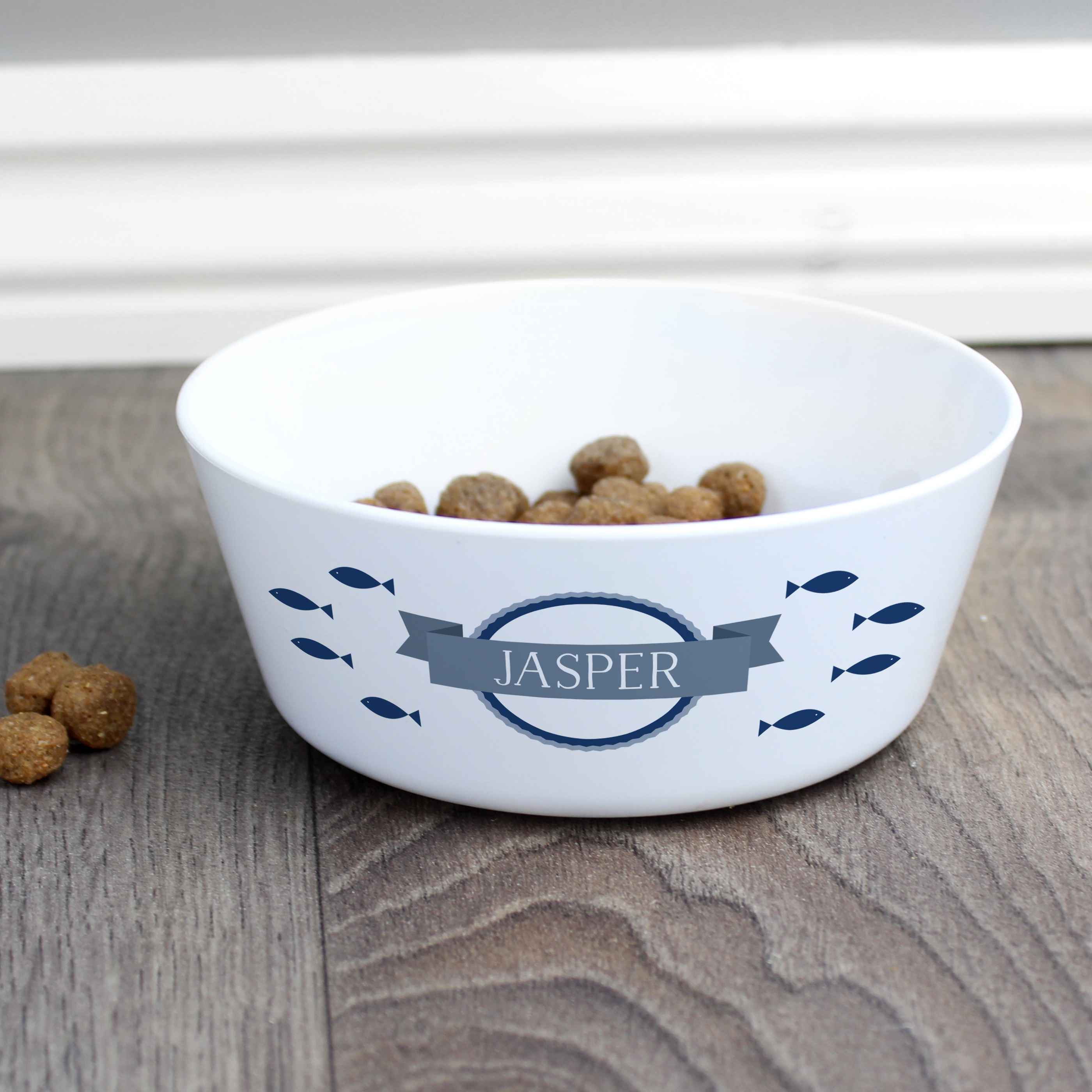 Personalised Fish Plastic Cat Bowl for Food or Water