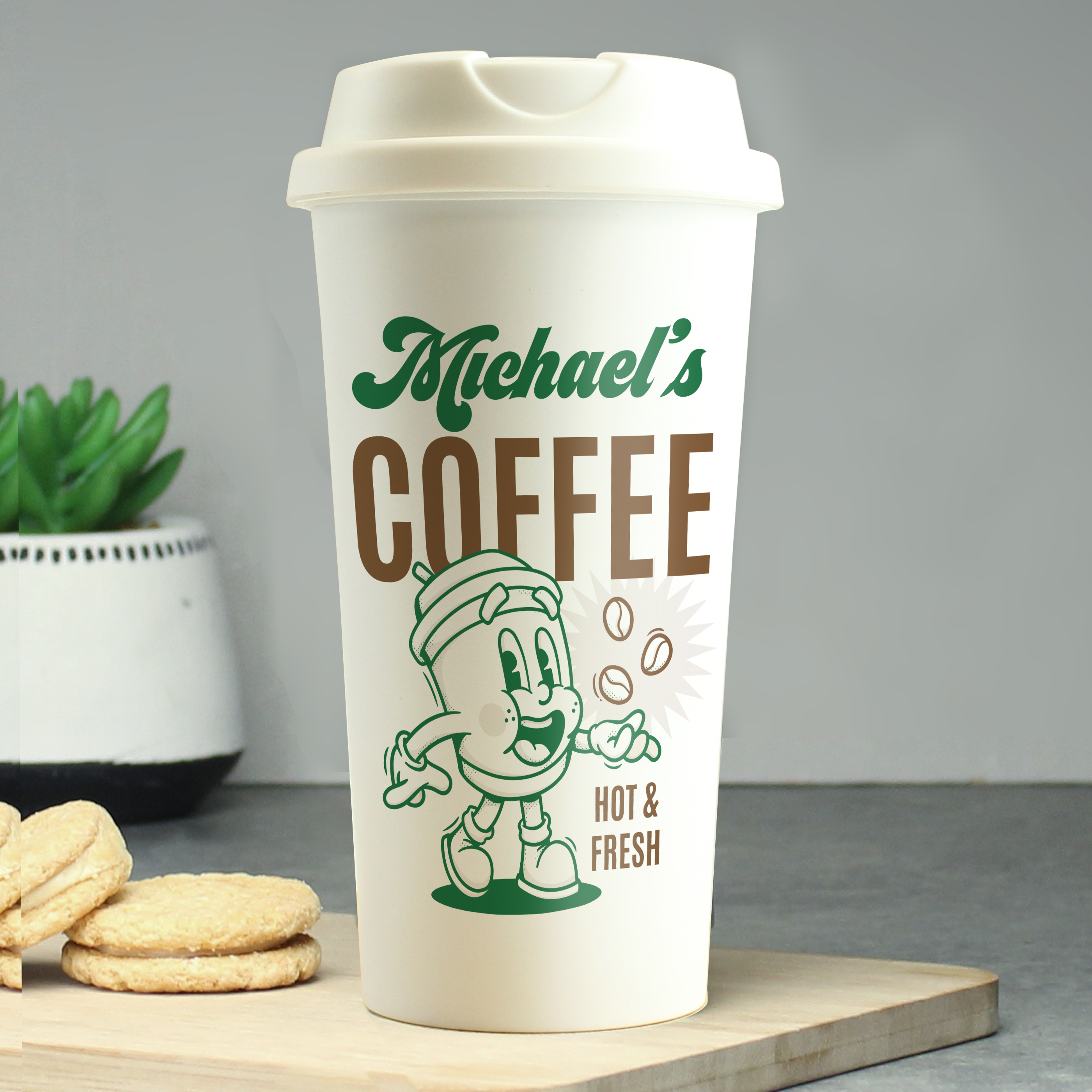 Personalised Coffee Travel Mug | Custom Name Thermal Cup