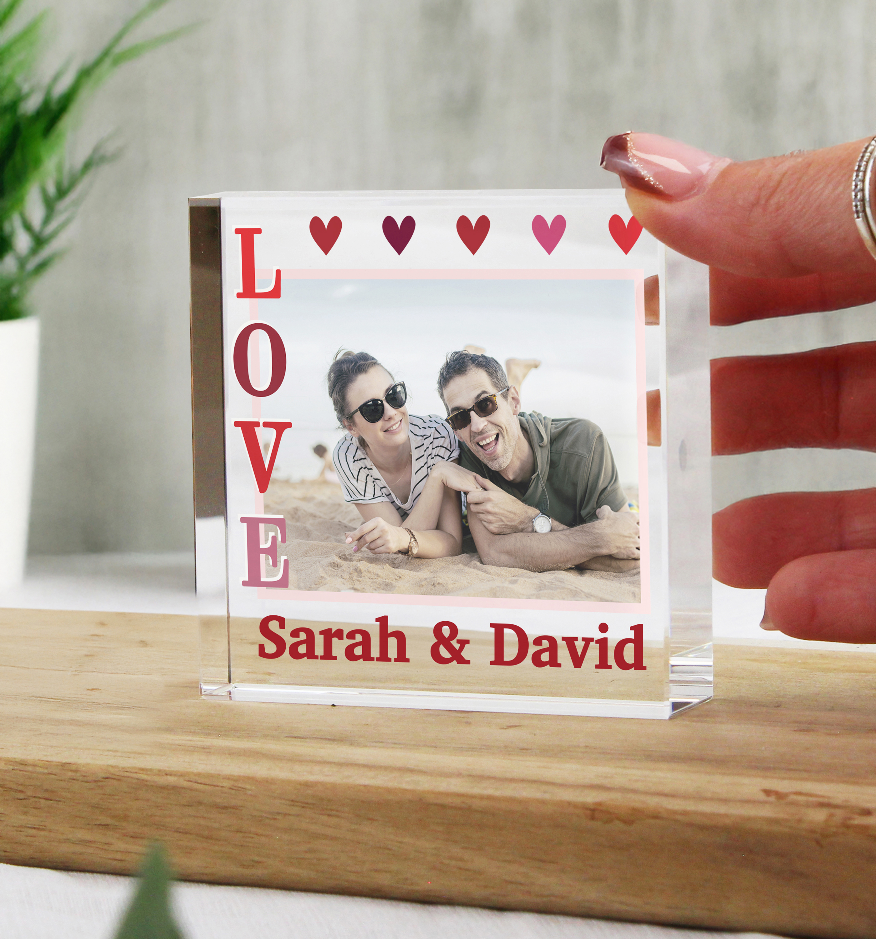 Personalised Photo Crystal Token | LOVE Memory Keepsake