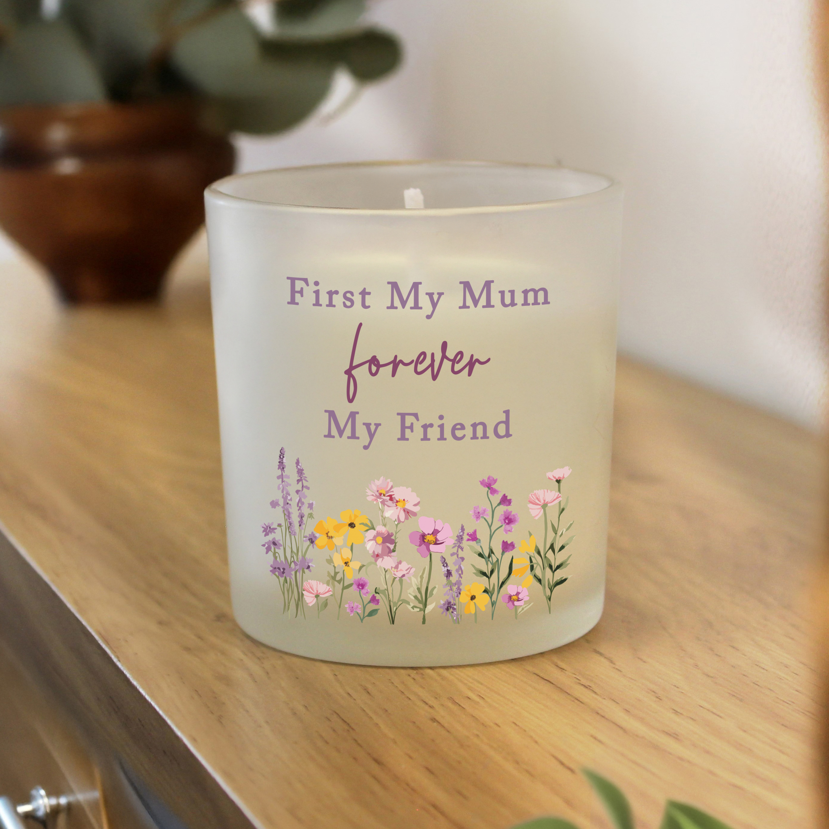 Personalised Wild Flower Jar Candle - Custom Message Gift